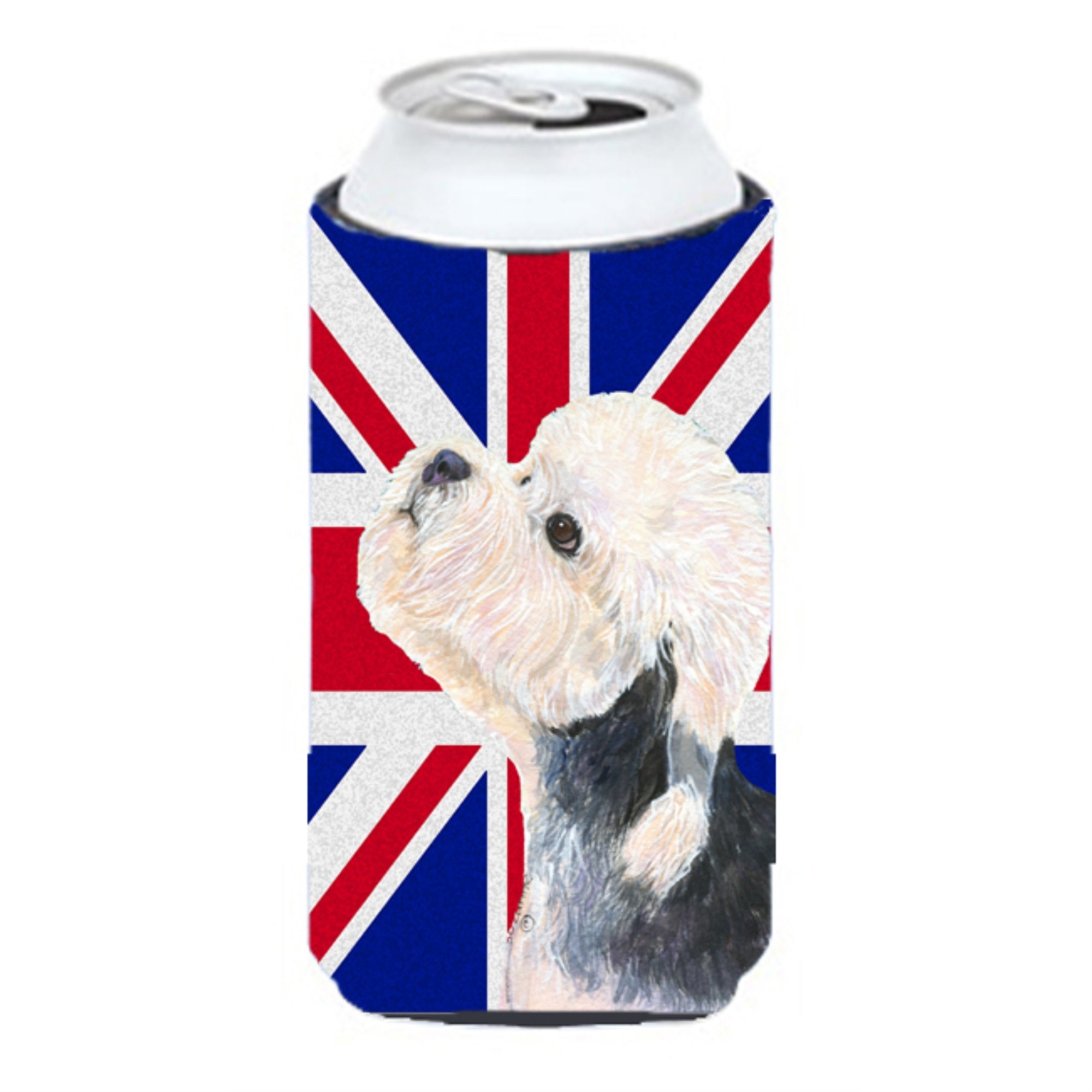 Dandie Dinmont Terrier With English Union Jack British Flag Tall Boy Beverage Insulator Hugger Ss4945Tbc