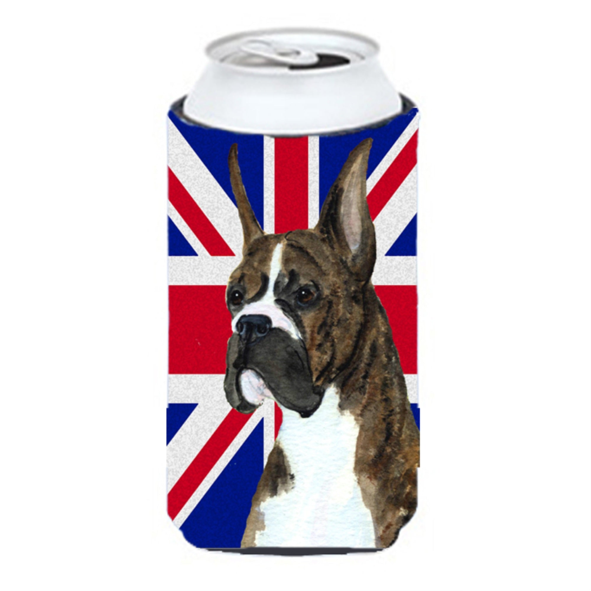 Boxer With English Union Jack British Flag Tall Boy Beverage Insulator Hugger Ss4950Tbc