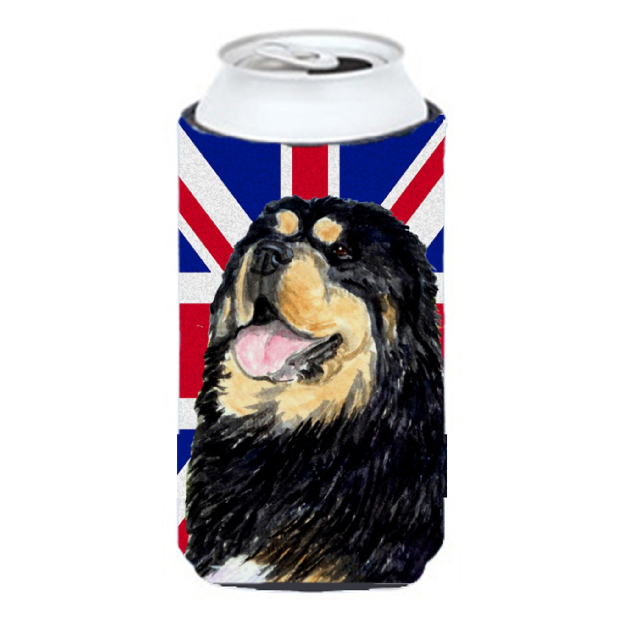Tibetan Spaniel With English Union Jack British Flag Tall Boy Beverage Insulator Hugger Ss4954Tbc