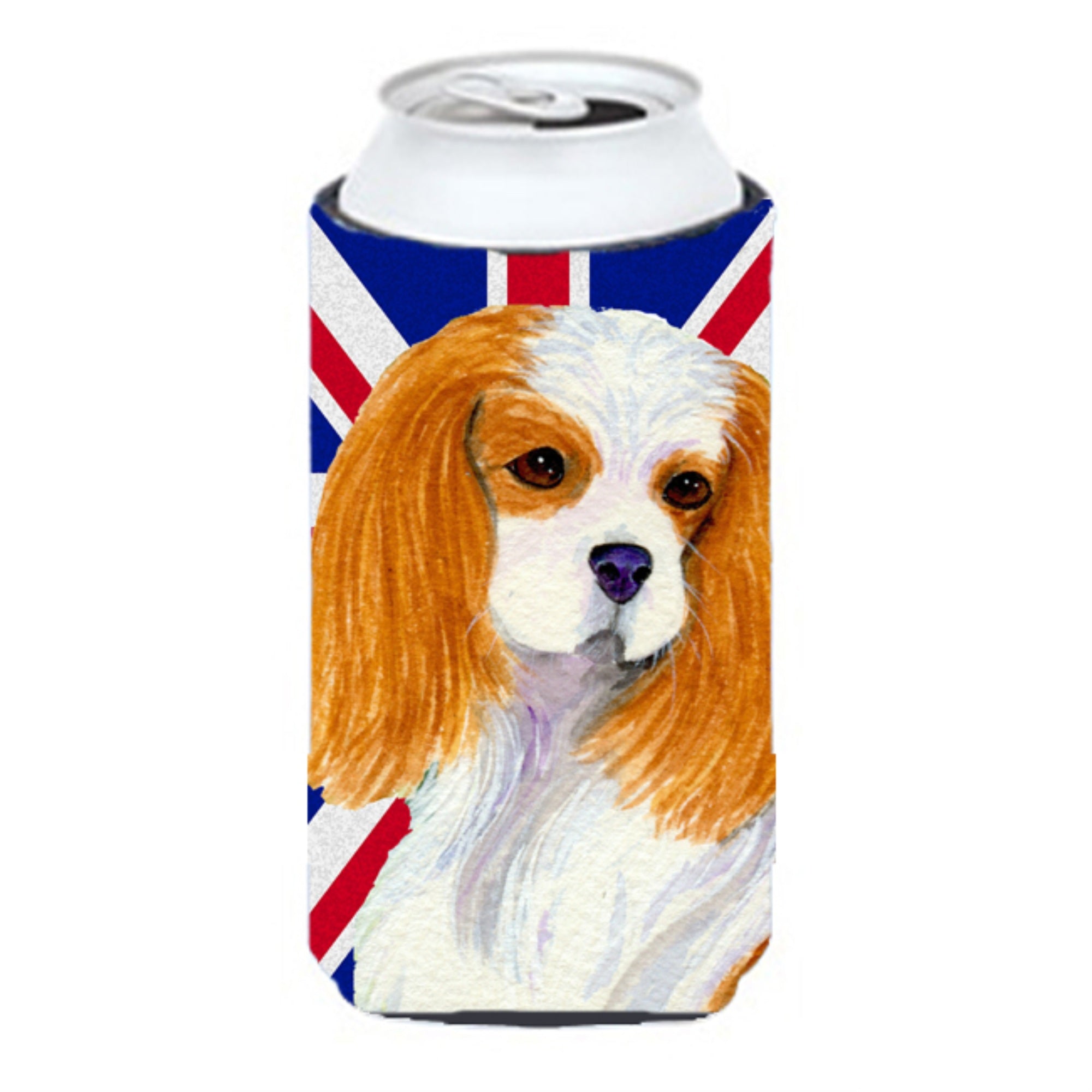 Cavalier Spaniel With English Union Jack British Flag Tall Boy Beverage Insulator Hugger Ss4969Tbc