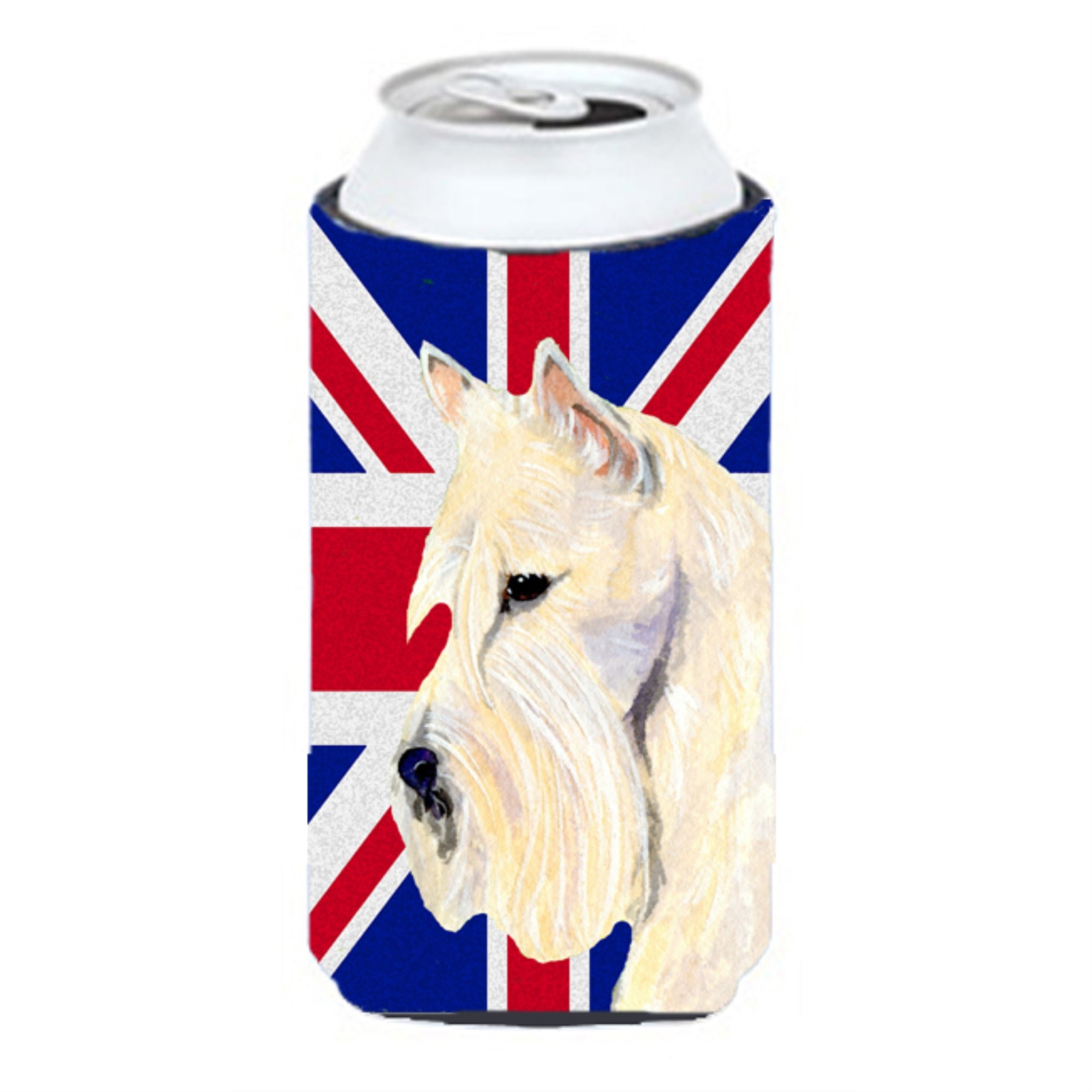 Scottish Terrier Wheaten With English Union Jack British Flag Tall Boy Beverage Insulator Hugger Ss4972Tbc