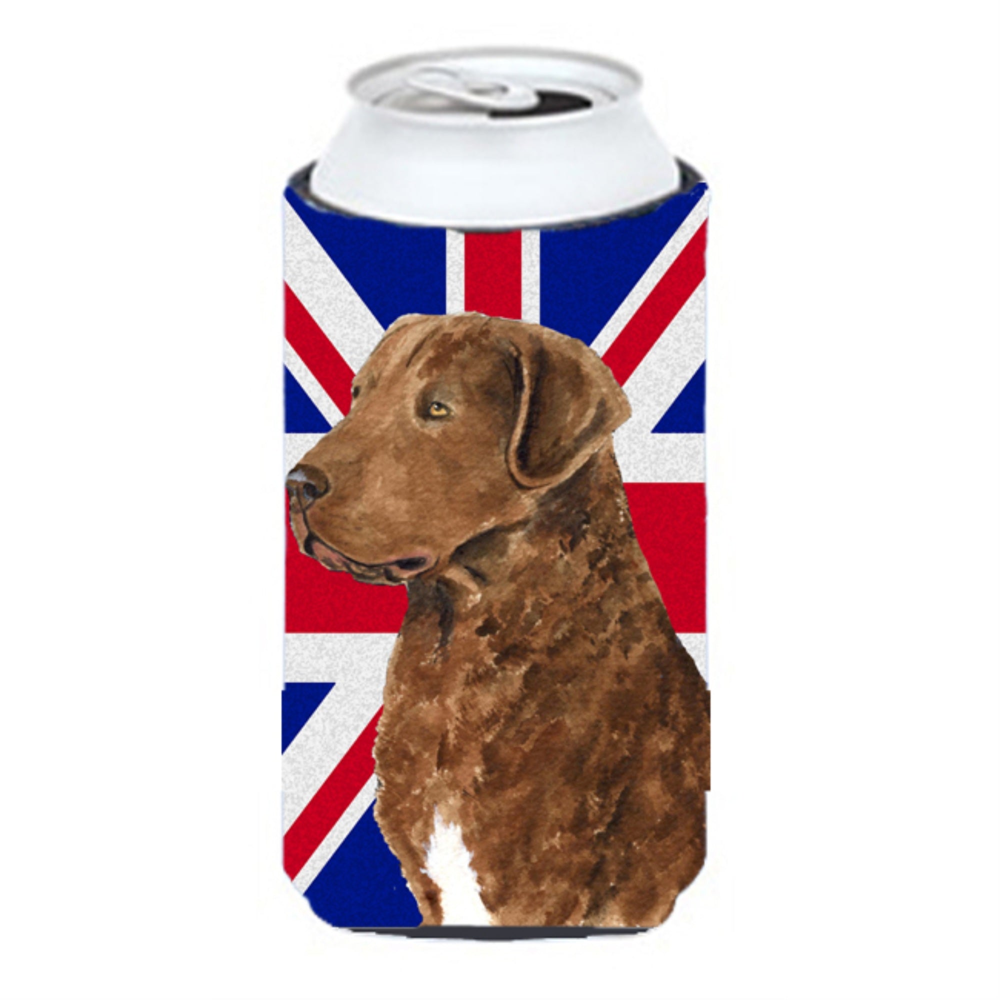 Curly Coated Retriever With English Union Jack British Flag Tall Boy Beverage Insulator Hugger Ss4973Tbc