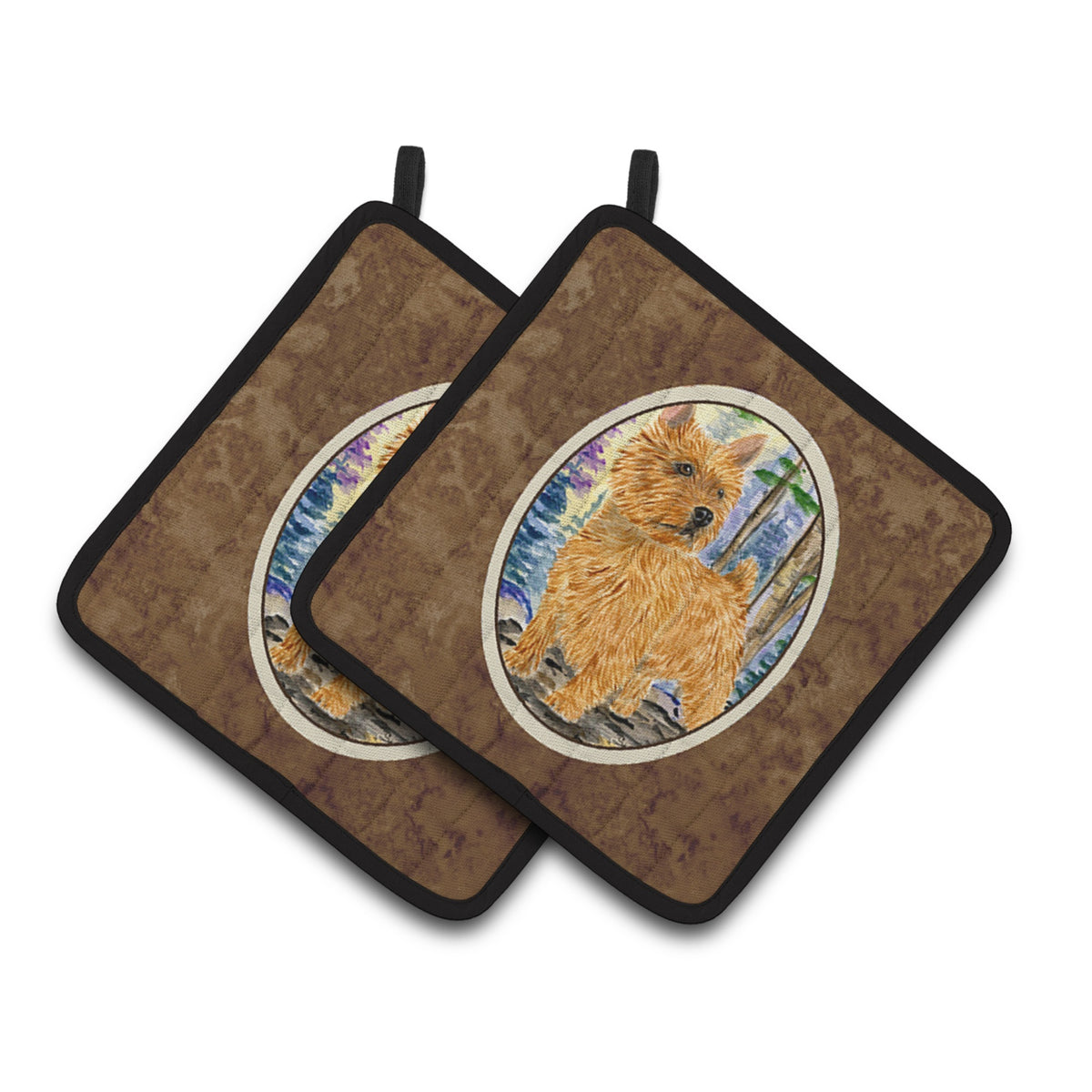 'Caroline'S Treasures Norwich Terrier Pair Of Pot Holders Ss8011Pthd, 7.5Hx7.5W, Multicolor''
