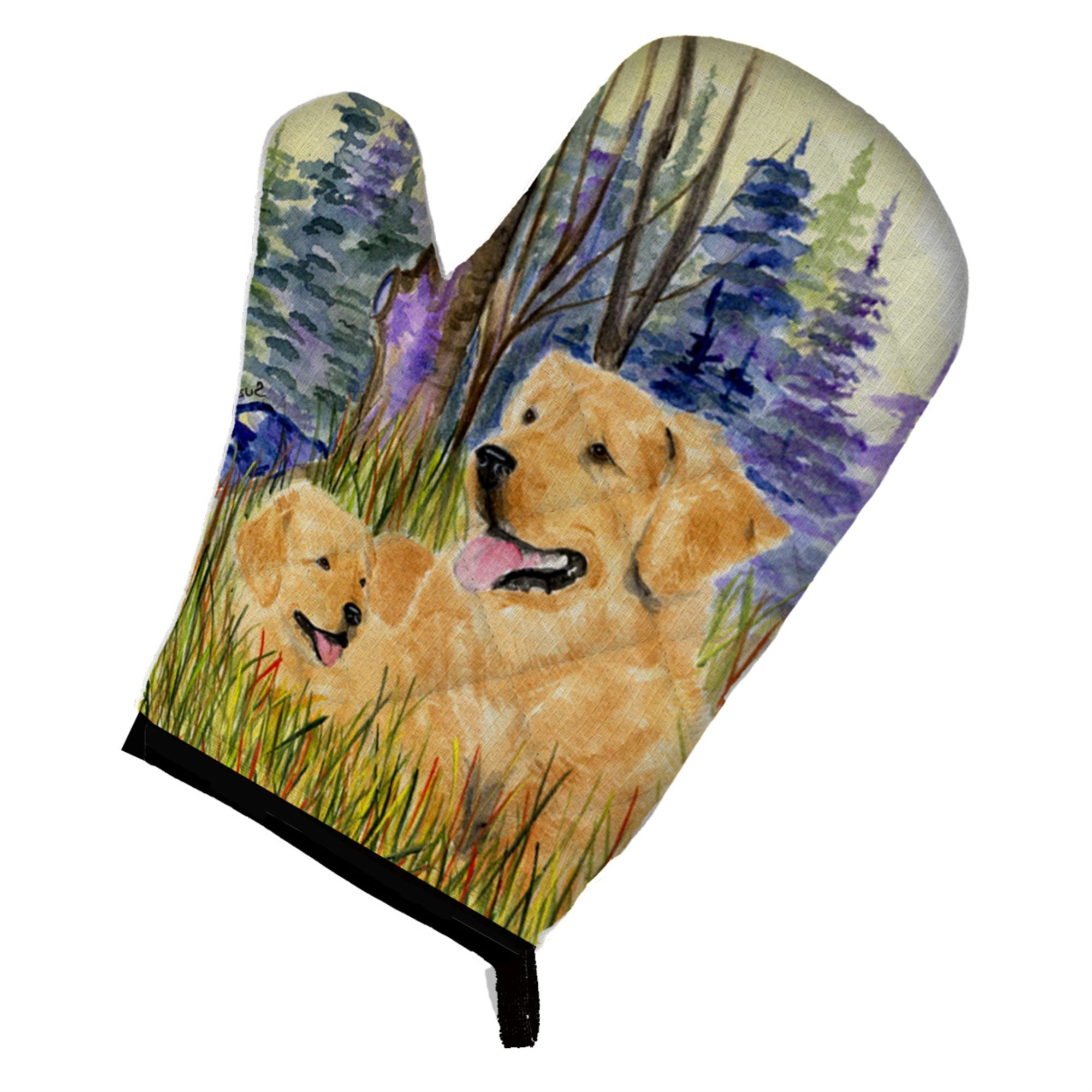 'Caroline'S Treasures Ss8014Ovmt Golden Retriever Oven Mitt, 12'''' By 8.5'''', Multicolor''