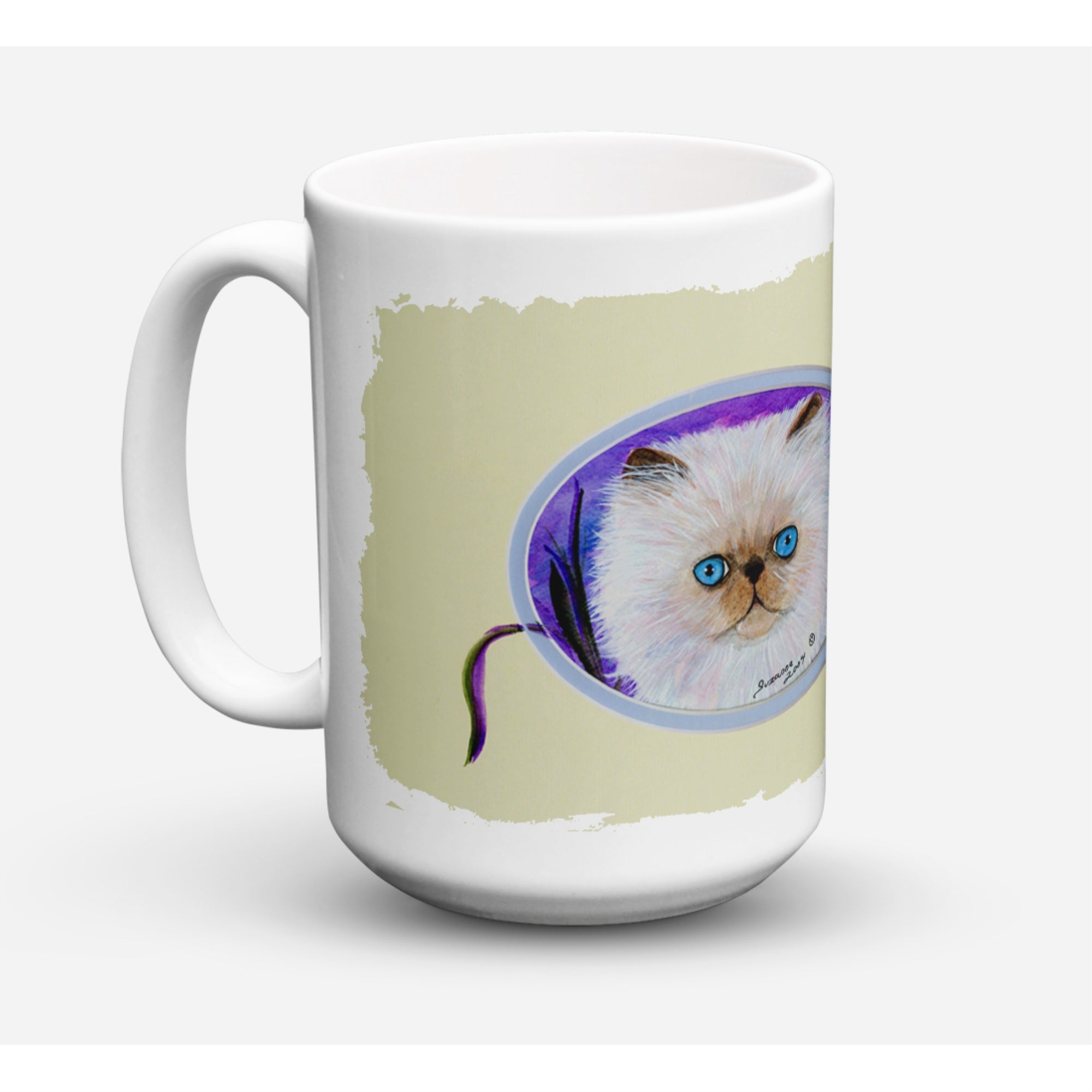 'Caroline's Treasures SS8020CM15 Cat Dishwasher Safe Microwavable Ceramic Coffee Mug, 15 oz, Multicolor''