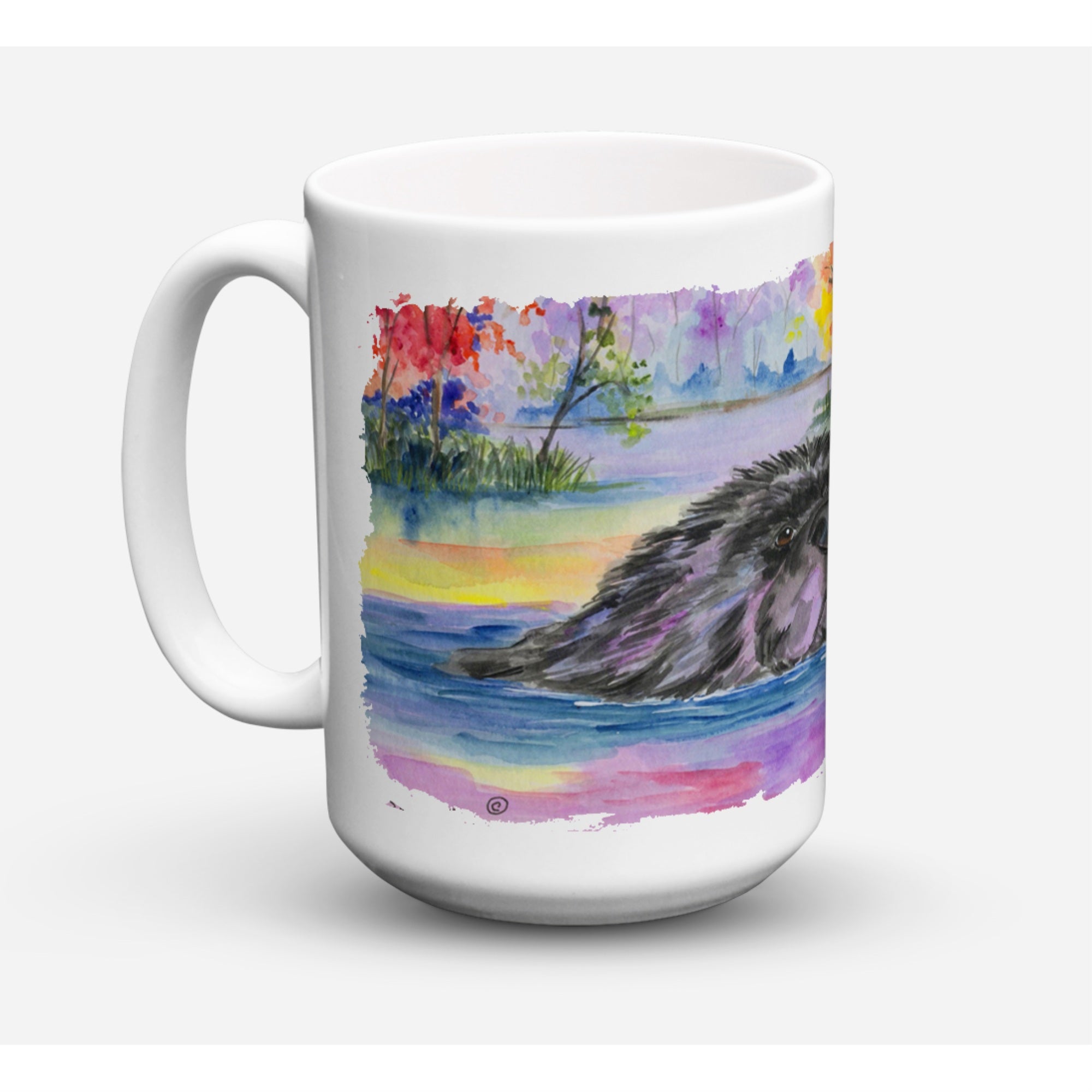 Carolines Treasures SS8040CM15 Newfoundland Microwavable Ceramic Coffee Mug 15 oz Multicolor