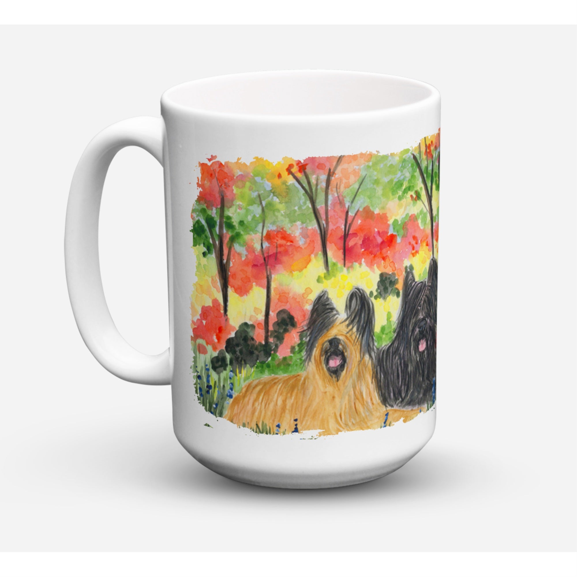 Carolines Treasures SS8045CM15 Briard Dishwasher Safe Microwavable Ceramic Coffee Mug 15 oz Multicolor