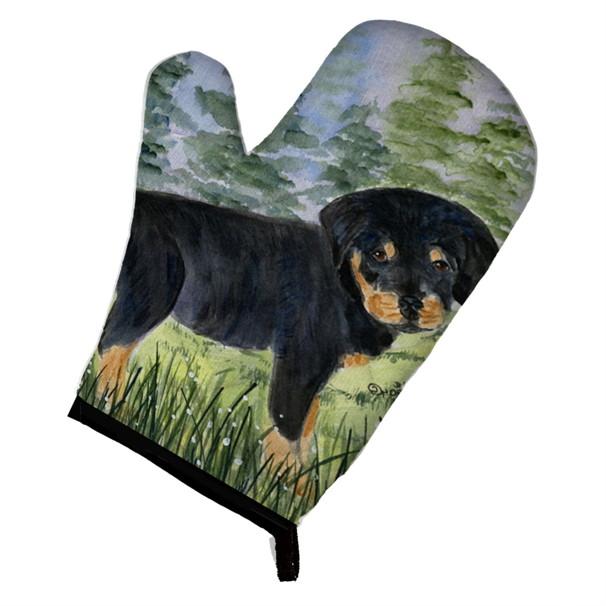 'Caroline'S Treasures Ss8057Ovmt Rottweiler Oven Mitt, 12'''' By 8.5'''', Multicolor''