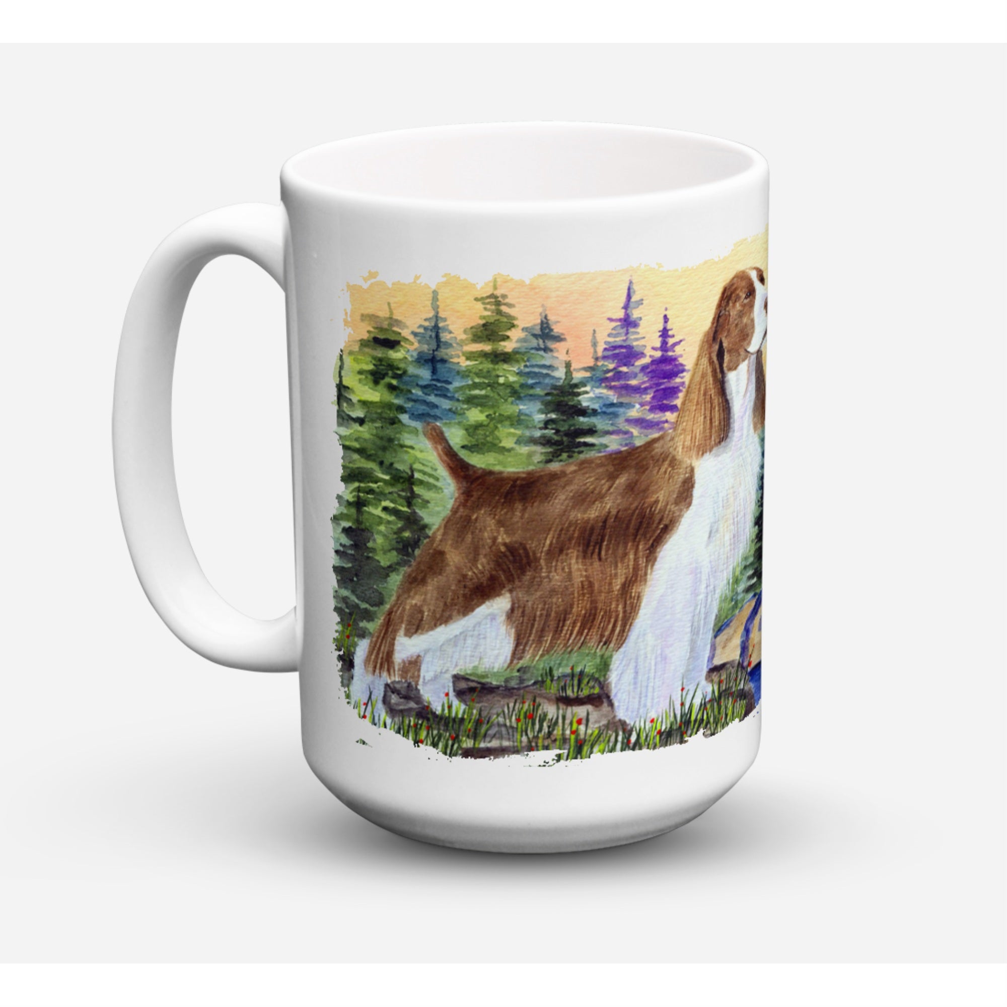 Carolines Treasures SS8105CM15 Springer Spaniel Microwavable Ceramic Coffee Mug 15 oz Multicolor