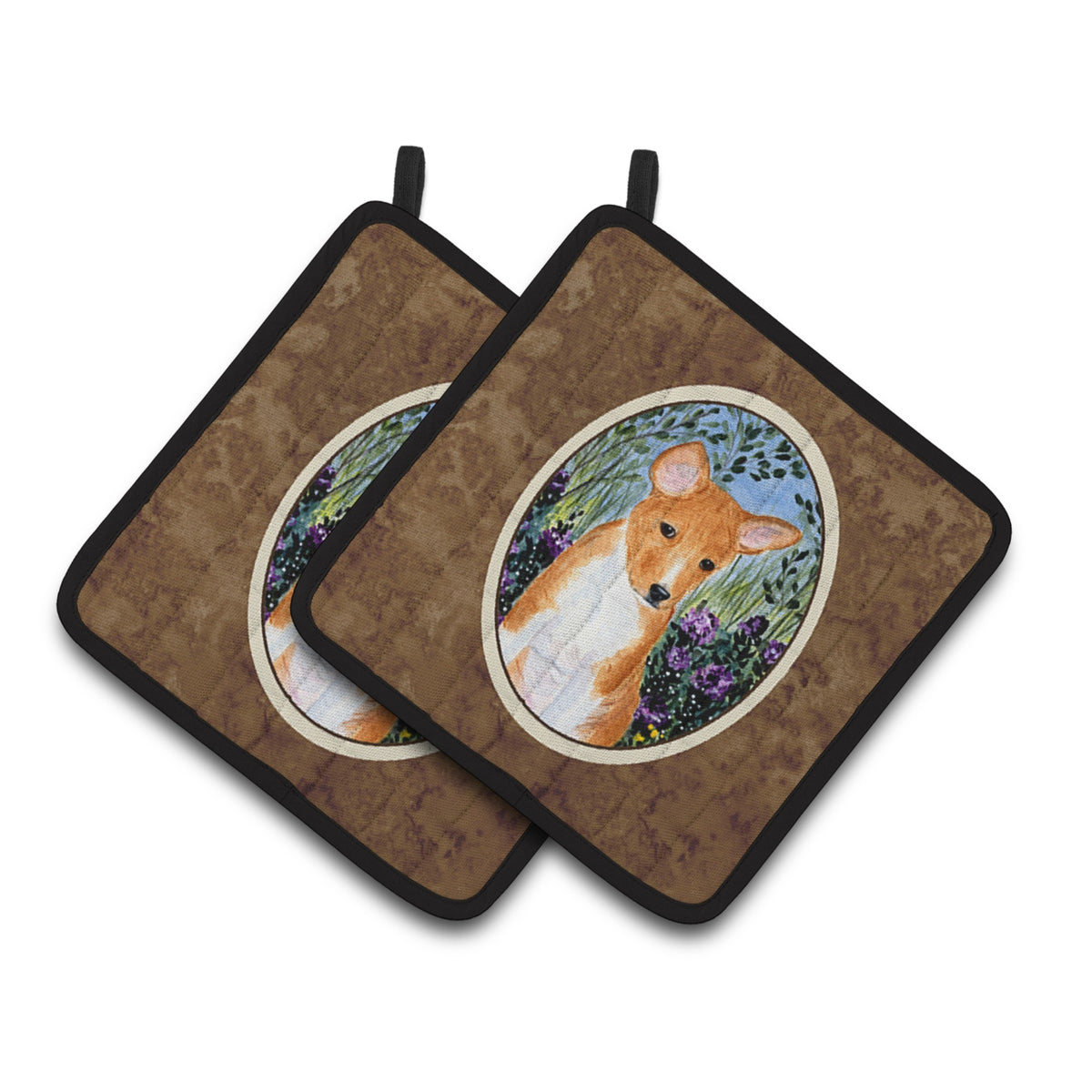 'Caroline'S Treasures Basenji Pair Of Pot Holders Ss8108Pthd, 7.5Hx7.5W, Multicolor''