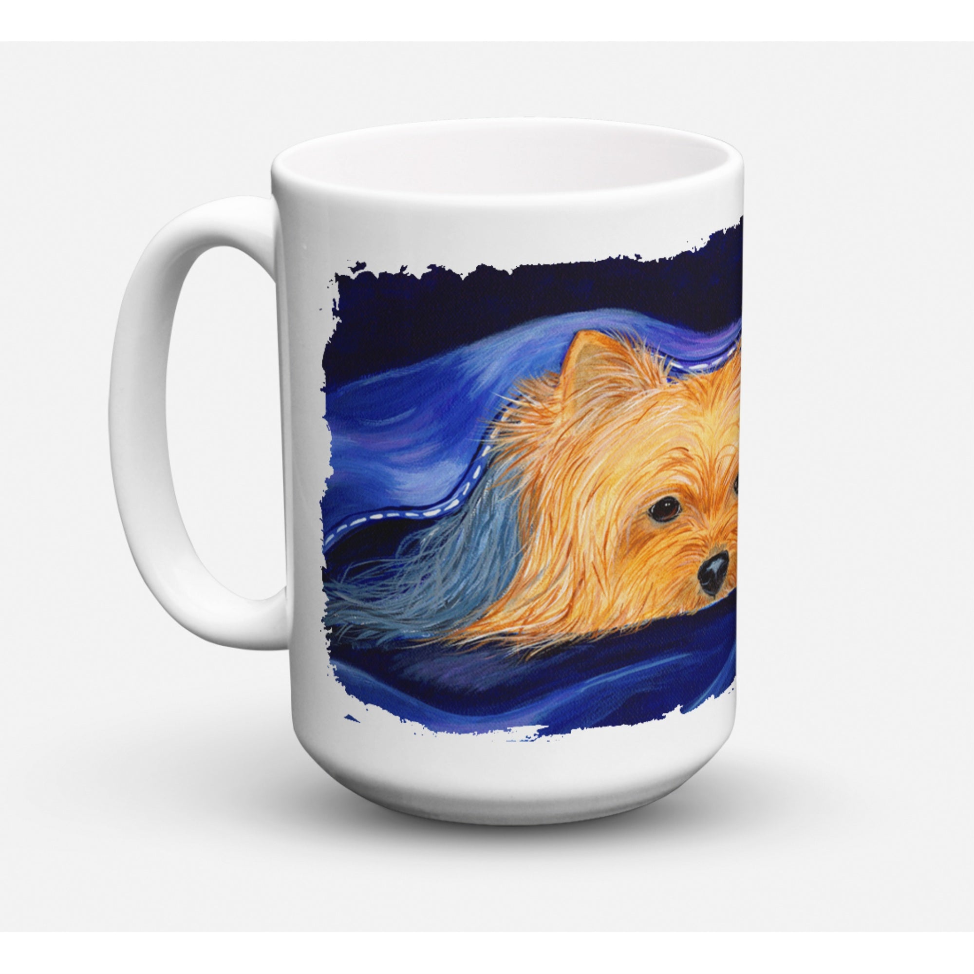 Carolines Treasures SS8136CM15 Yorkie Dishwasher Safe Microwavable Ceramic Coffee Mug 15 oz Multicolor