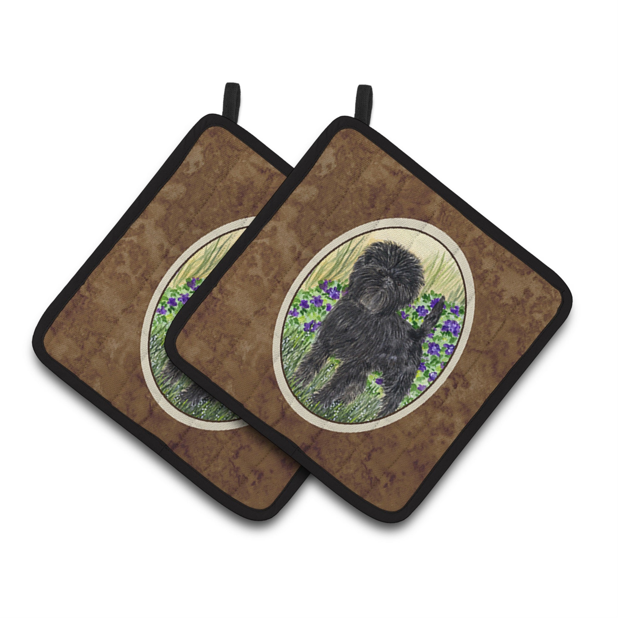 'Caroline'S Treasures Affenpinscher Pair Of Pot Holders Ss8151Pthd, 7.5Hx7.5W, Multicolor''