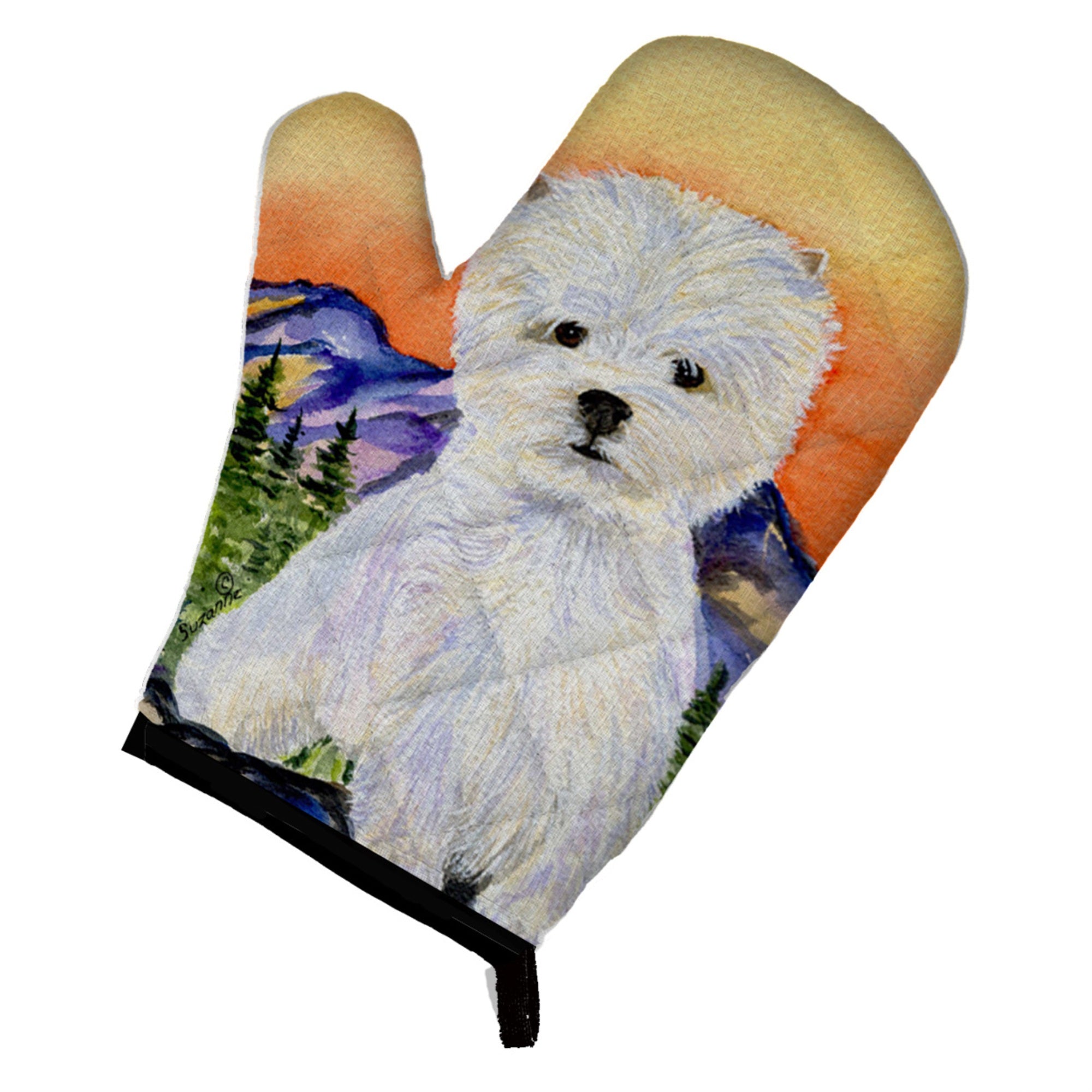 'Caroline'S Treasures Ss8159Ovmt Westie Oven Mitt, 12'''' By 8.5'''', Multicolor''