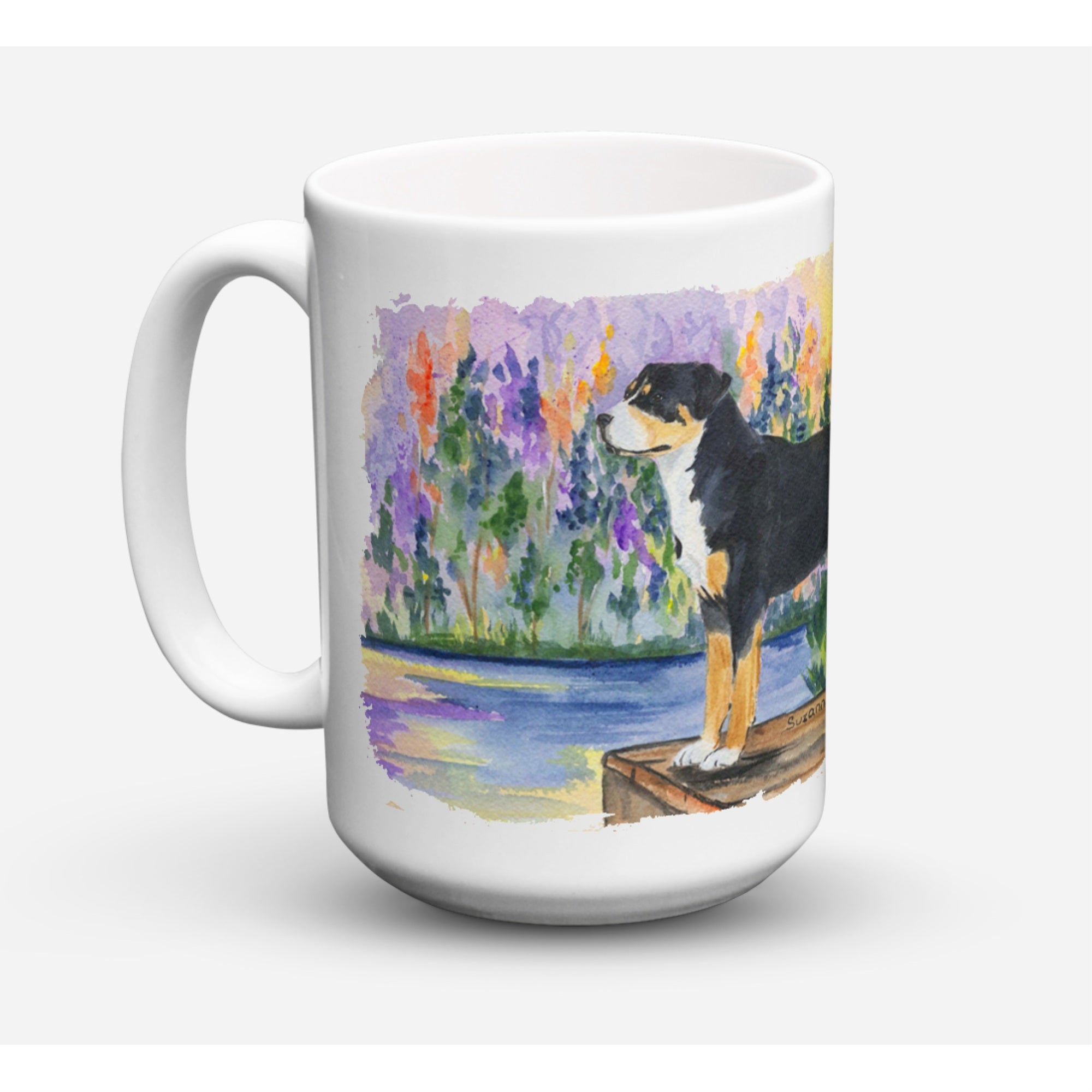 Carolines Treasures SS8160CM15 Greater Swiss Mountain Dog Microwavable Ceramic Coffee Mug 15 oz Multicolor