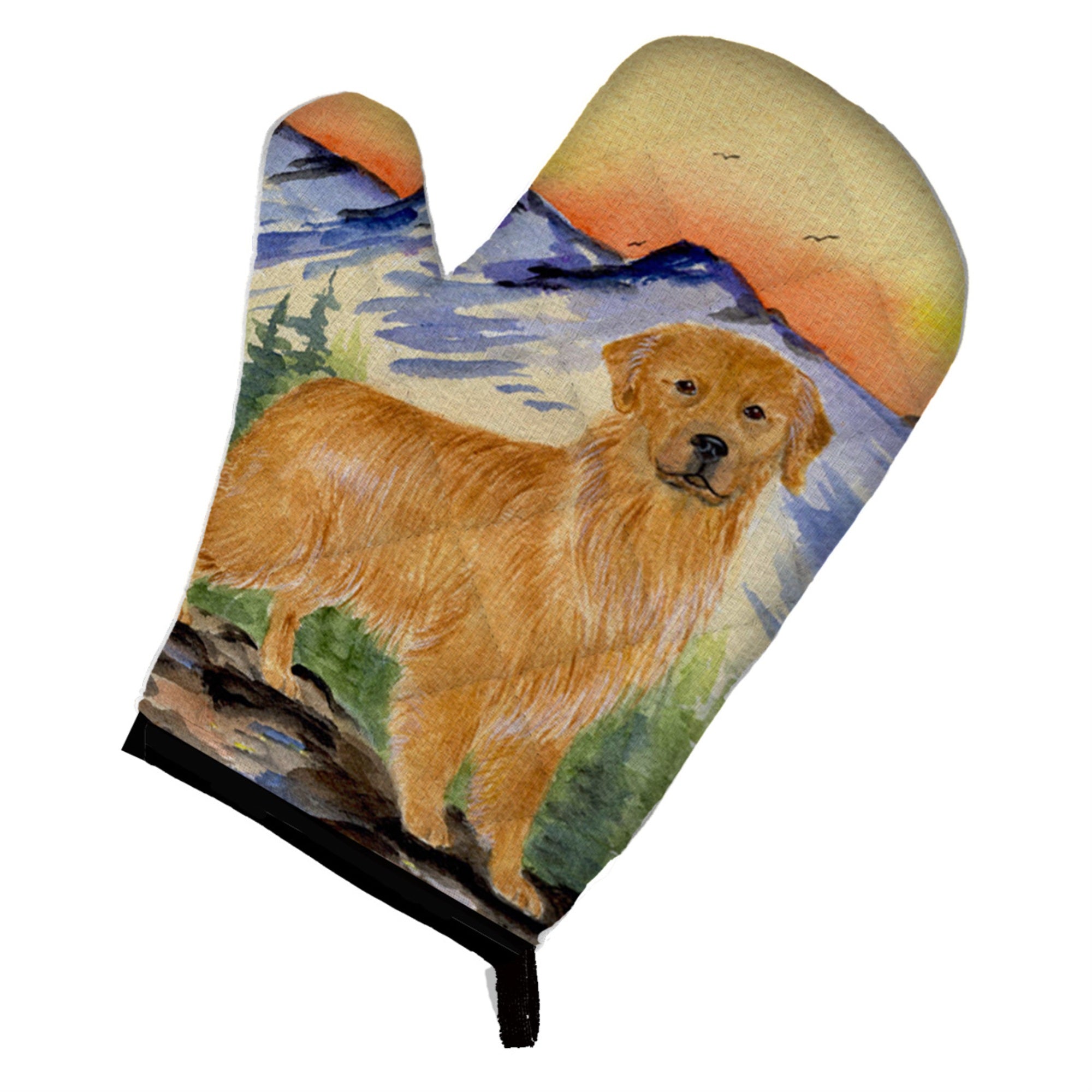 'Caroline'S Treasures Ss8163Ovmt Golden Retriever Oven Mitt, 12'''' By 8.5'''', Multicolor''