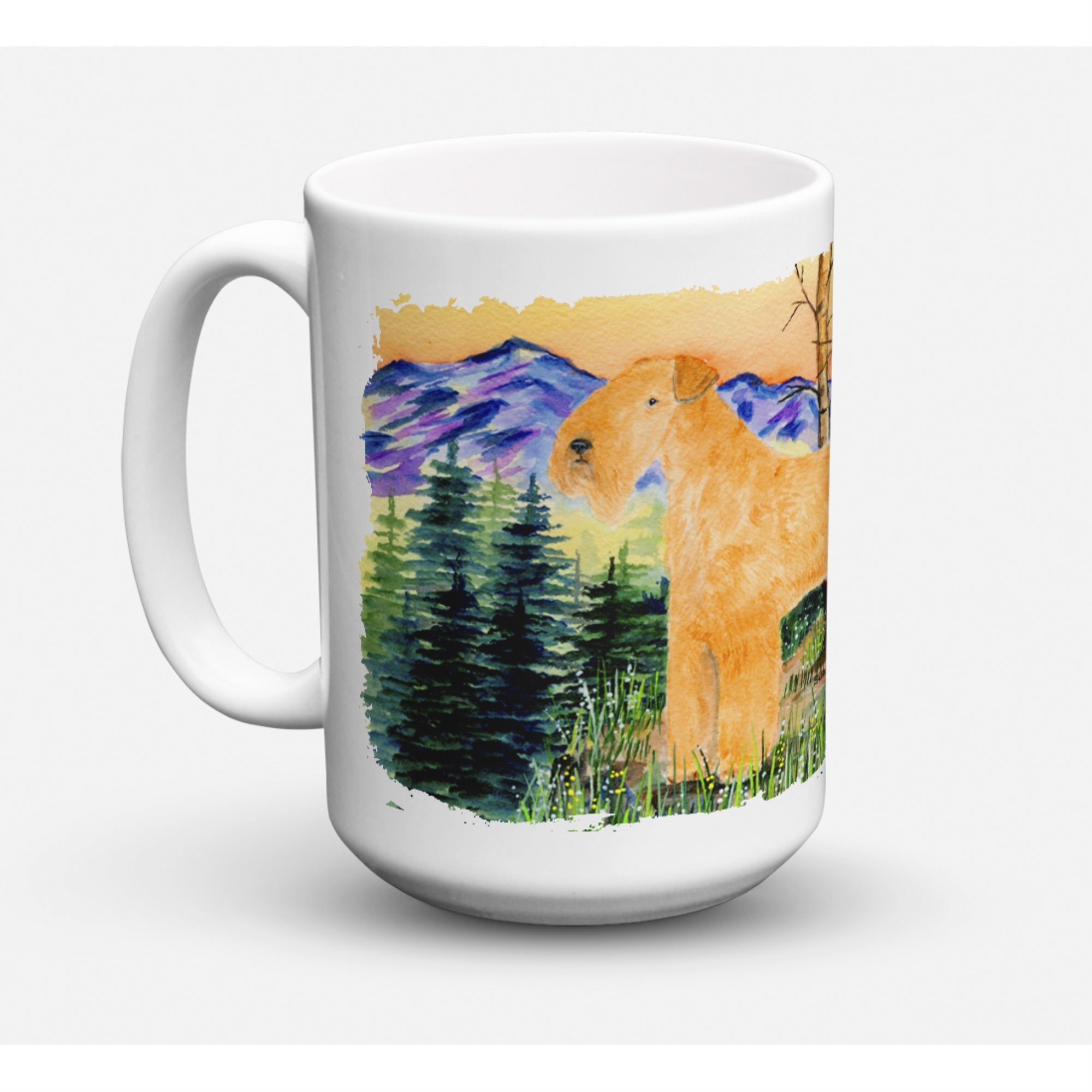 Carolines Treasures SS8168CM15 Lakeland Terrier Microwavable Ceramic Coffee Mug 15 oz Multicolor