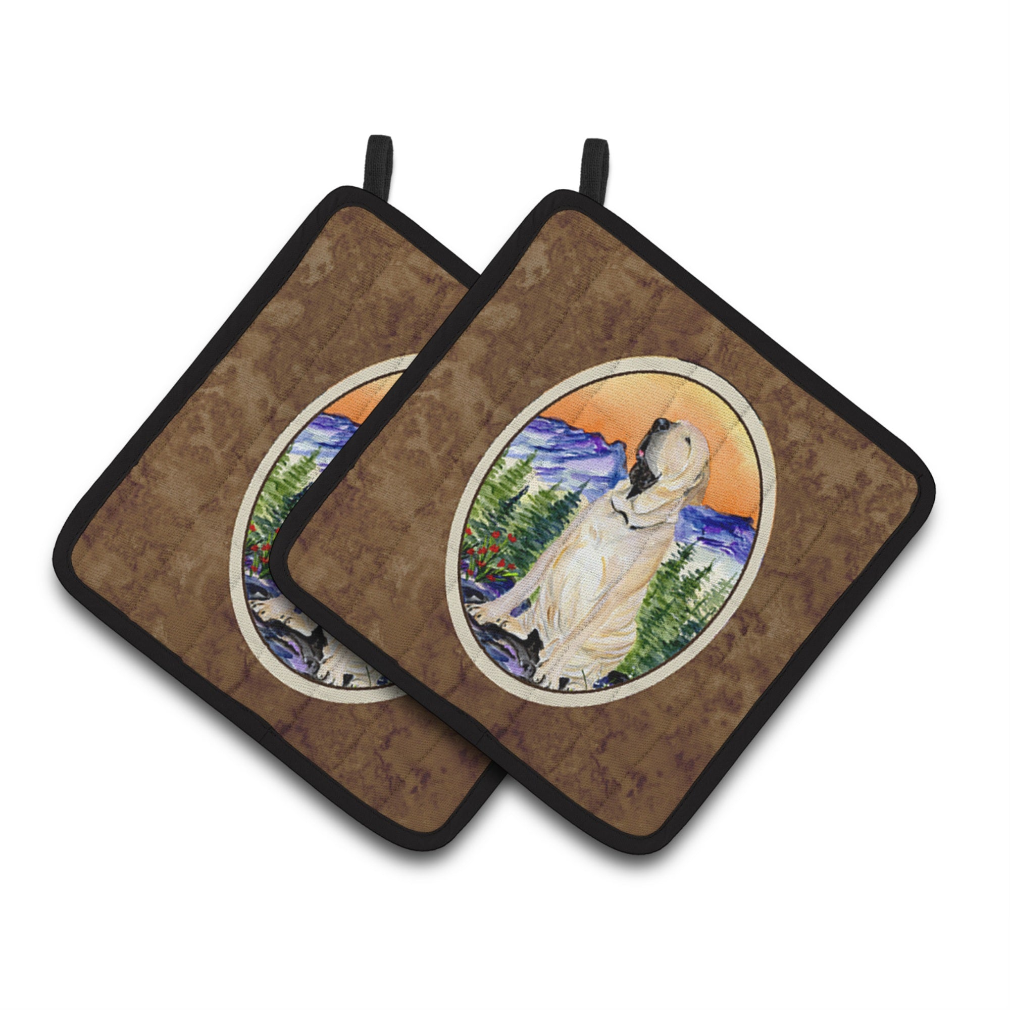 'Caroline'S Treasures Brazilian Mastiff / Fila Brasileiro Pair Of Pot Holders Ss8169Pthd, 7.5Hx7.5W, Multicolor''