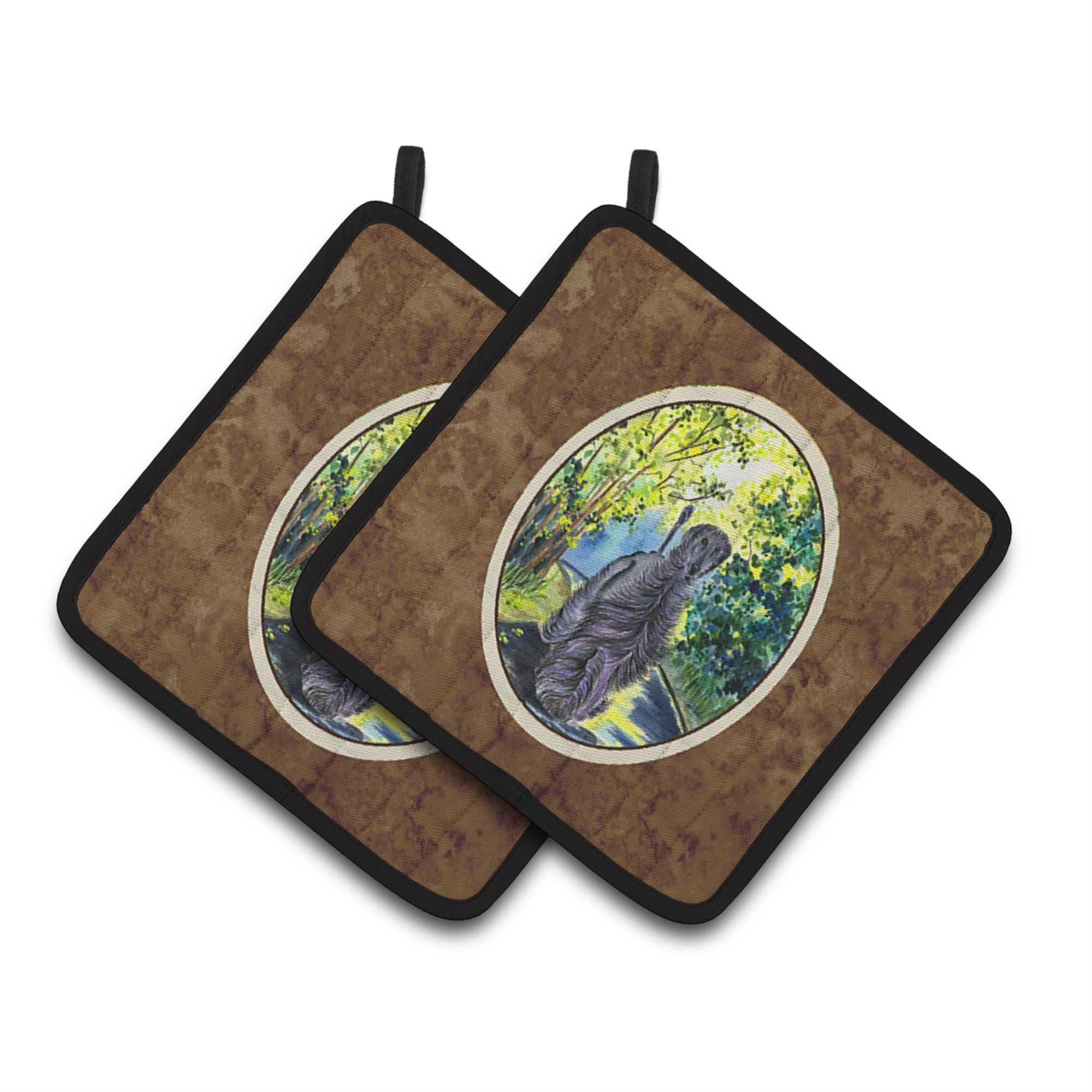 'Caroline'S Treasures Afghan Hound Pair Of Pot Holders Ss8181Pthd, 7.5Hx7.5W, Multicolor''