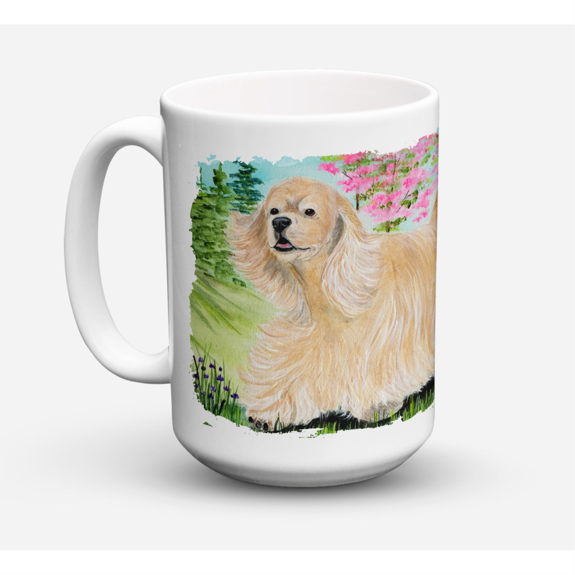 Carolines Treasures SS8189CM15 Cocker Spaniel Microwavable Ceramic Coffee Mug 15 oz Multicolor