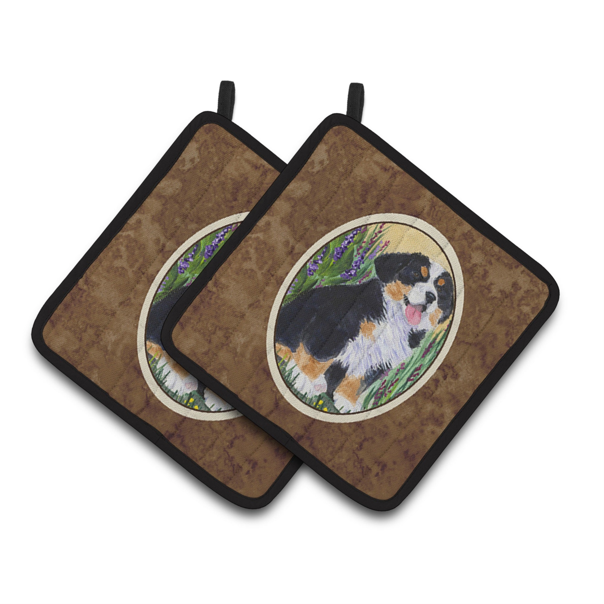 'Caroline'S Treasures Bernese Mountain Dog Pair Of Pot Holders Ss8215Pthd, 7.5Hx7.5W, Multicolor''