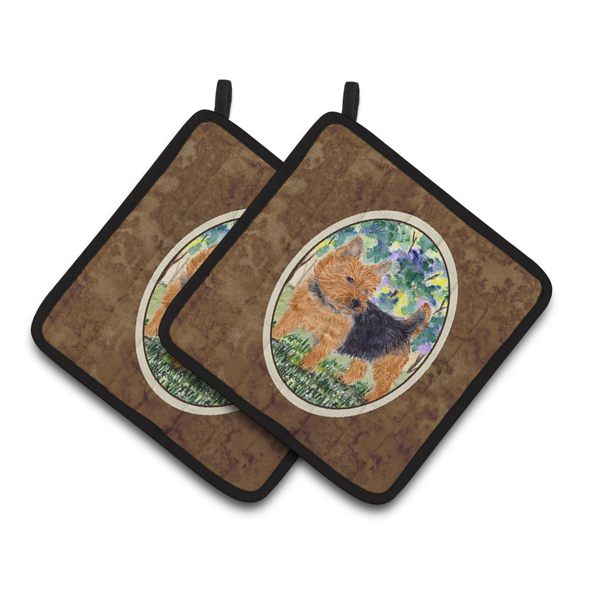 'Caroline'S Treasures Norwich Terrier Pair Of Pot Holders Ss8218Pthd, 7.5Hx7.5W, Multicolor''