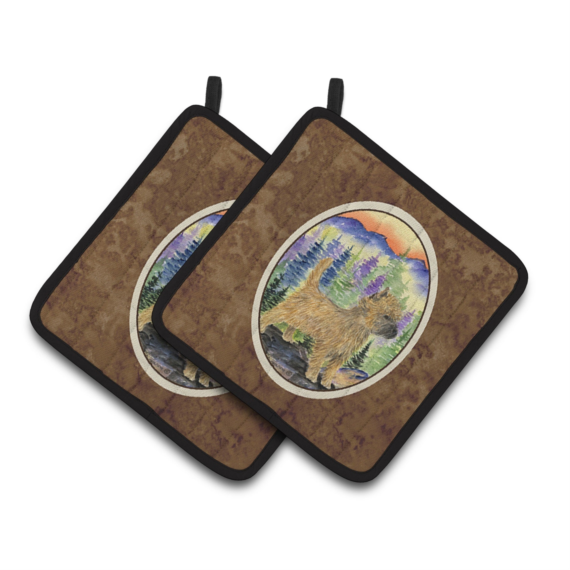 'Caroline'S Treasures Cairn Terrier Pair Of Pot Holders Ss8255Pthd, 7.5Hx7.5W, Multicolor''