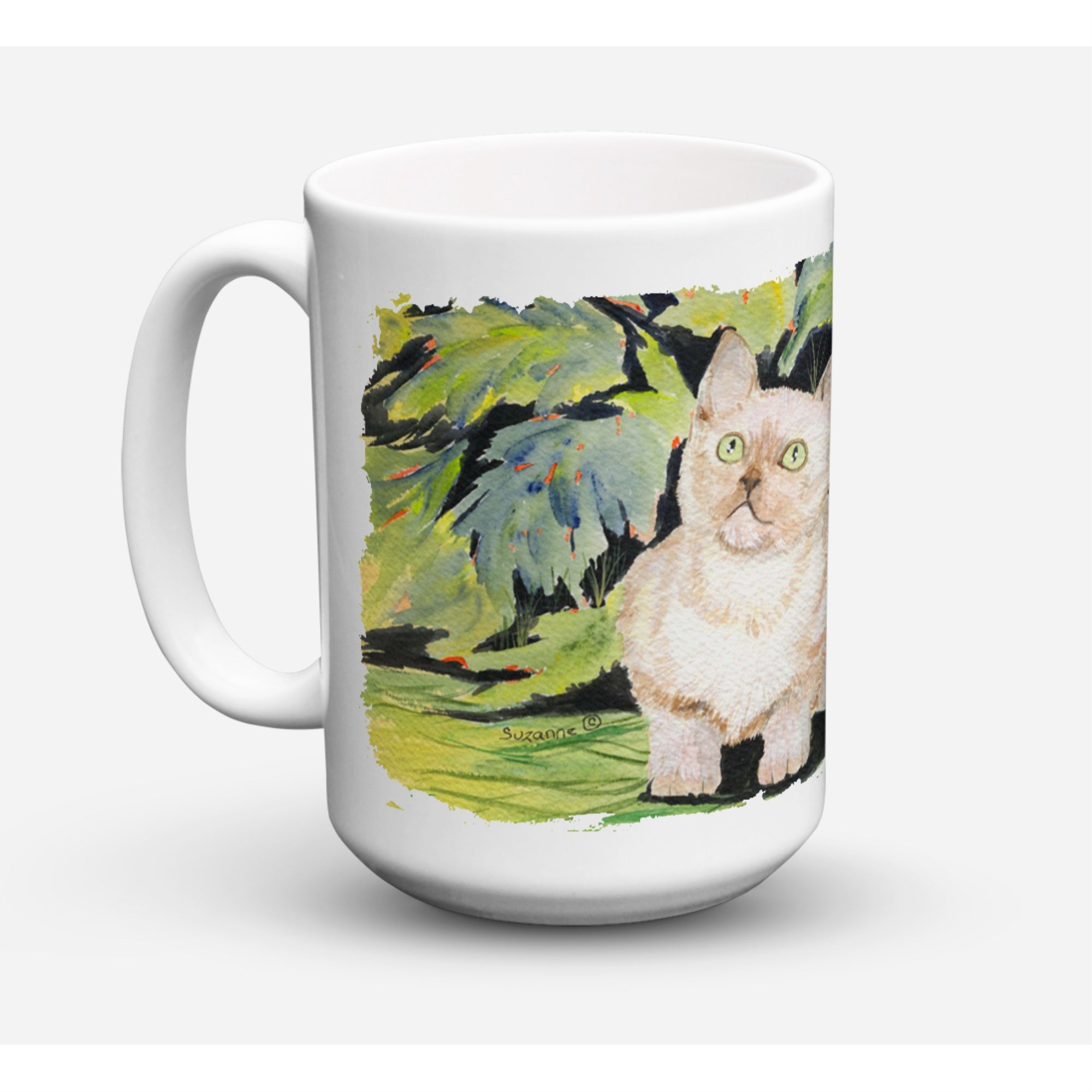 'Caroline's Treasures SS8265CM15 Cat-Burmese Microwavable Ceramic Coffee Mug, 15 oz, Multicolor''