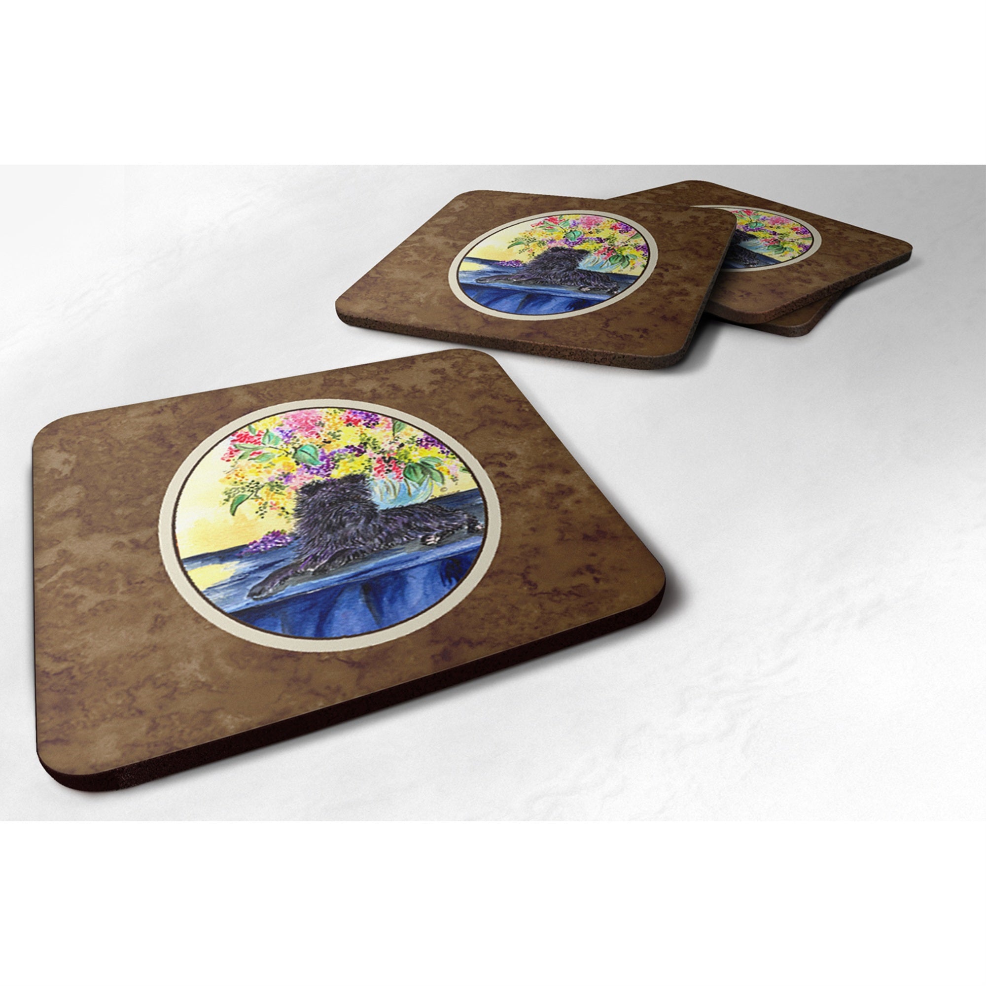 'Caroline'S Treasures Ss8296Fc Affenpinscher Foam Coasters (Set Of 4), 3.5'''' H X 3.5'''' W, Multicolor''