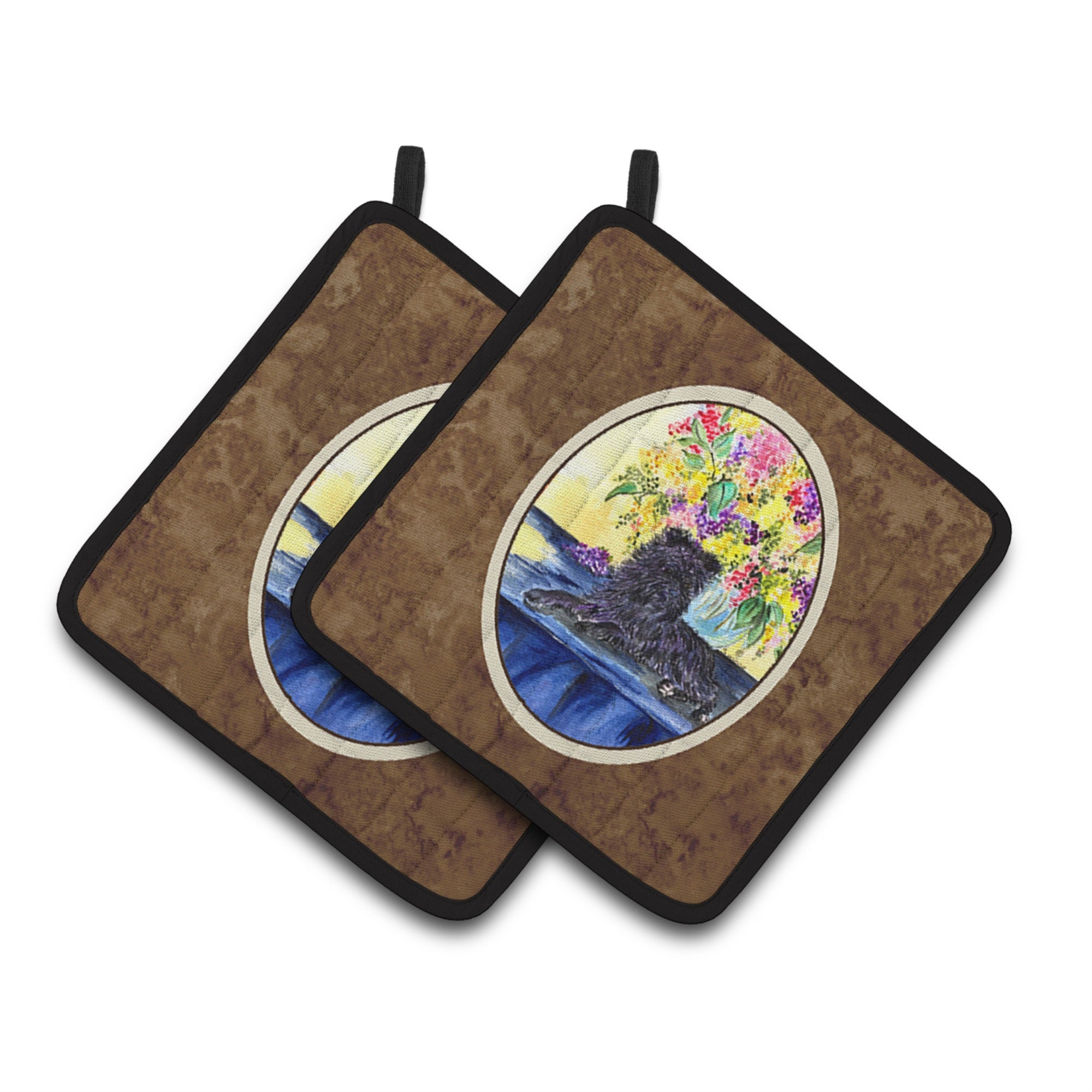 'Caroline'S Treasures Affenpinscher Pair Of Pot Holders Ss8296Pthd, 7.5Hx7.5W, Multicolor''