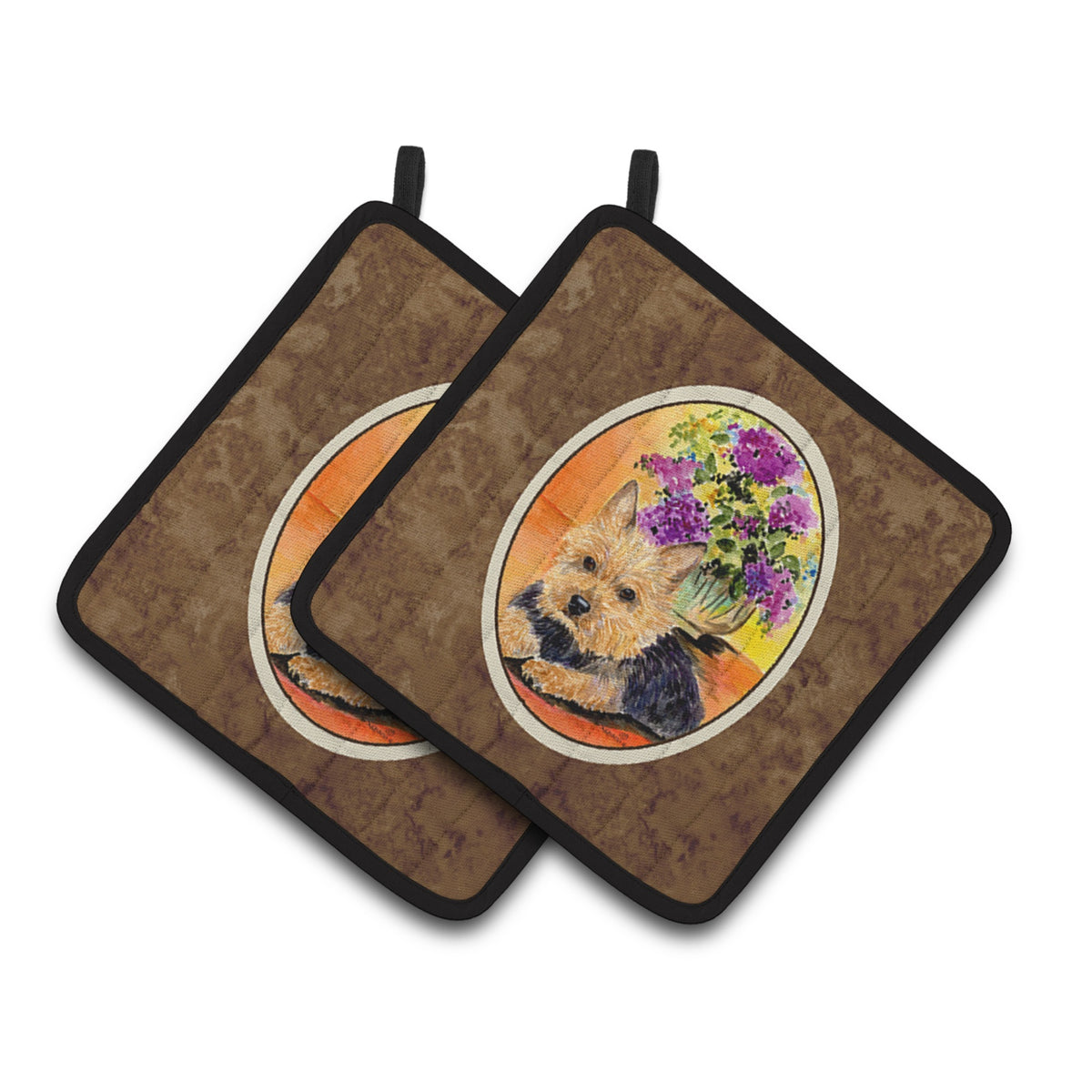 'Caroline'S Treasures Norwich Terrier Pair Of Pot Holders Ss8297Pthd, 7.5Hx7.5W, Multicolor''