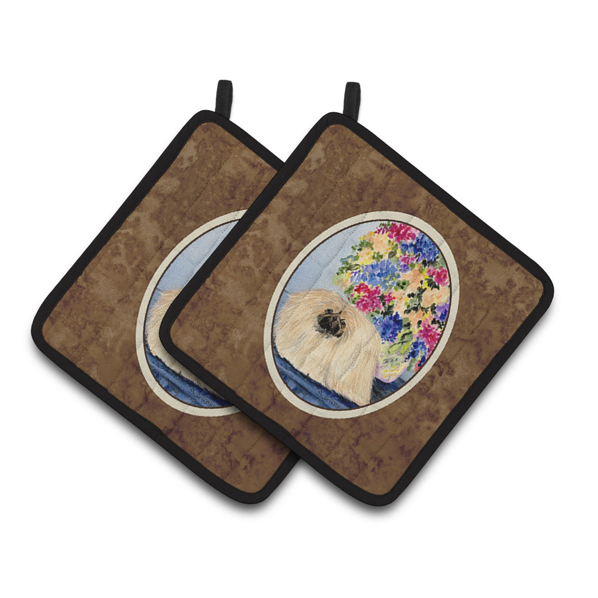 'Caroline'S Treasures Pekingese Pair Of Pot Holders Ss8315Pthd, 7.5Hx7.5W, Multicolor''