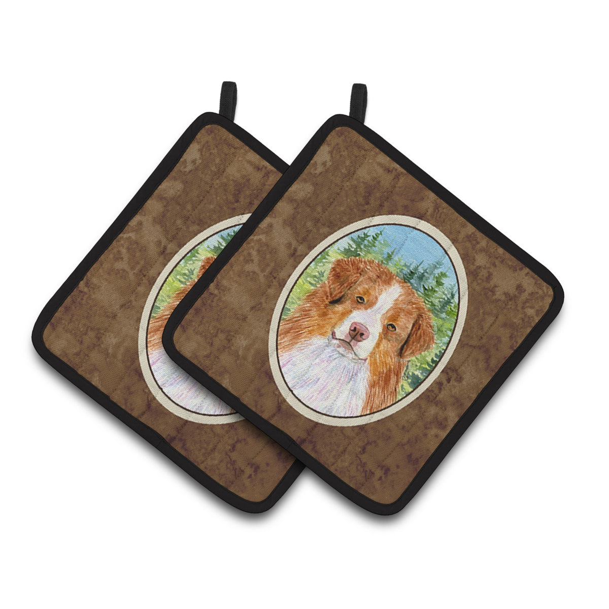 'Caroline'S Treasures Australian Shepherd Pair Of Pot Holders Ss8317Pthd, 7.5Hx7.5W, Multicolor''