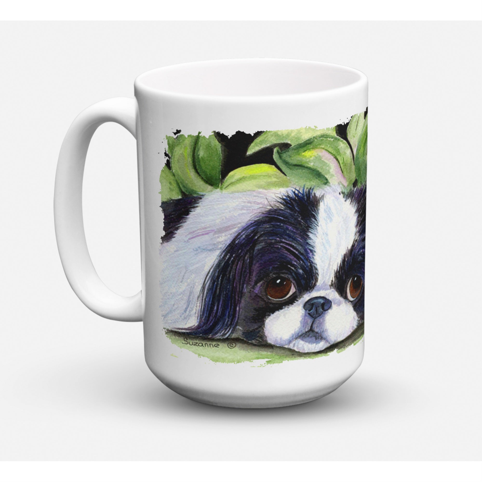 Carolines Treasures SS8322CM15 Japanese Chin Microwavable Ceramic Coffee Mug 15 oz Multicolor