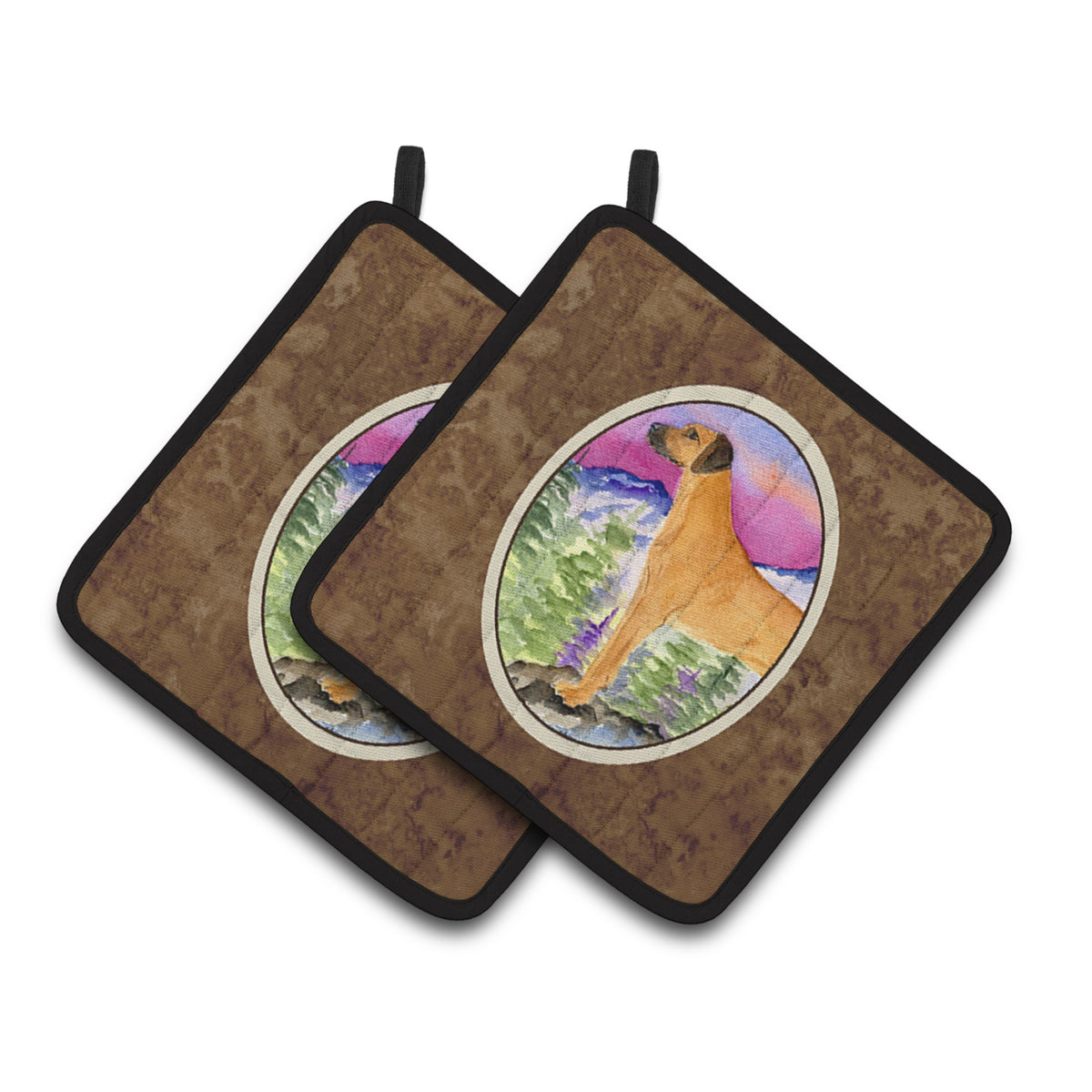 'Caroline'S Treasures Rhodesian Ridgeback Pair Of Pot Holders Ss8327Pthd, 7.5Hx7.5W, Multicolor''