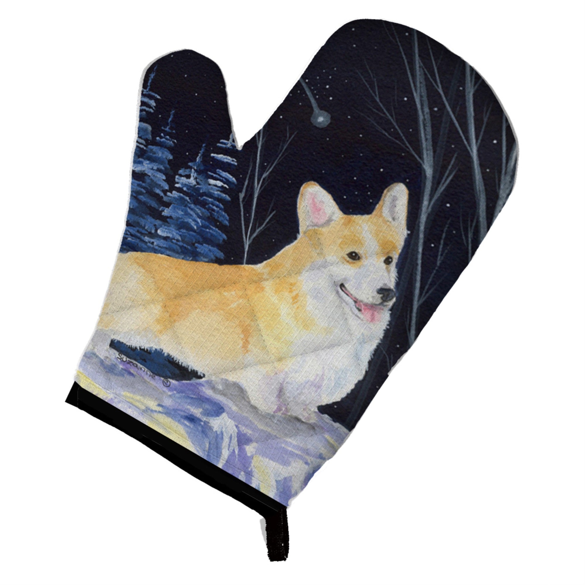 'Caroline'S Treasures Ss8353Ovmt Starry Night Corgi Oven Mitt, 12'''' By 8.5'''', Multicolor''