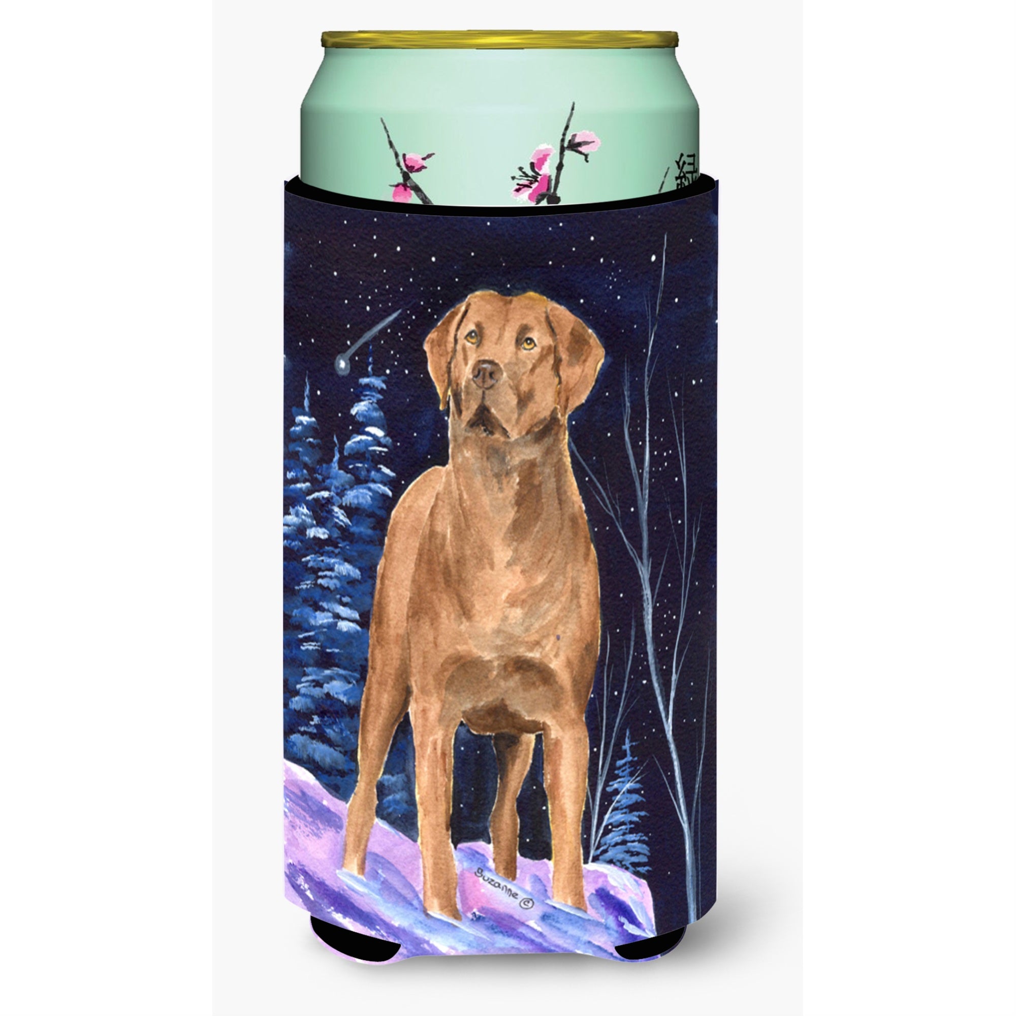 Starry Night Chesapeake Bay Retriever  Tall Boy Beverage Insulator Beverage Insulator Hugger