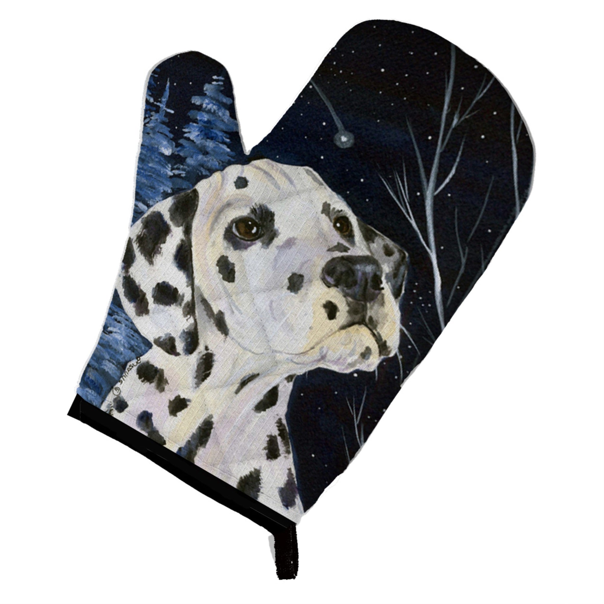 Carolines Treasures SS8370OVMT Starry Night Dalmatian Oven Mitt, 12 by 8.5, Multicolor