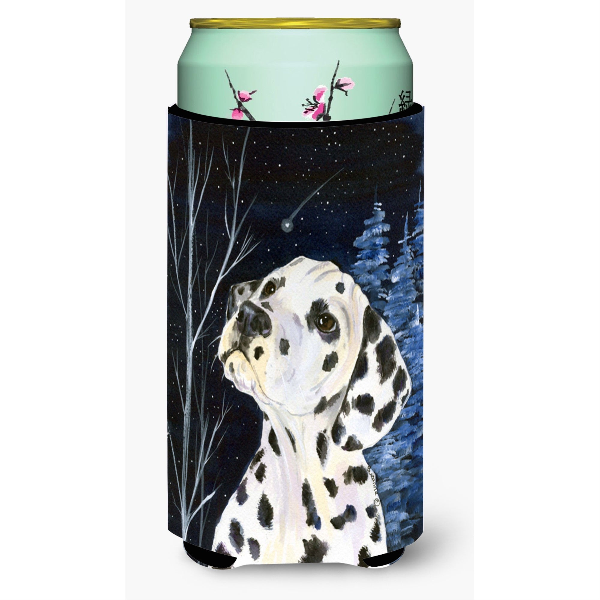 Starry Night Dalmatian  Tall Boy Beverage Insulator Beverage Insulator Hugger