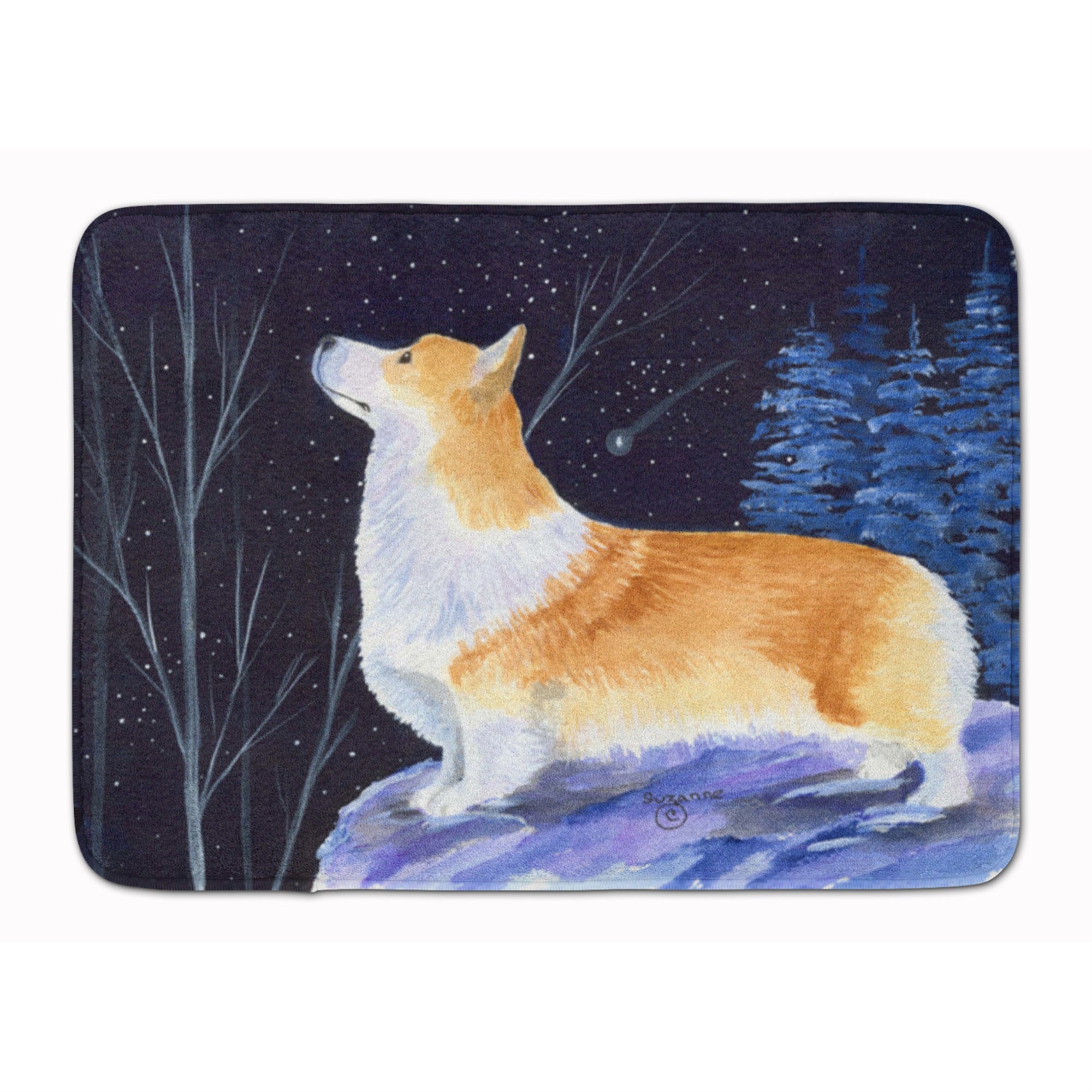 'Caroline'S Treasures Starry Night Corgi Floor Mat, 19'''' X 27'''', Multicolor''