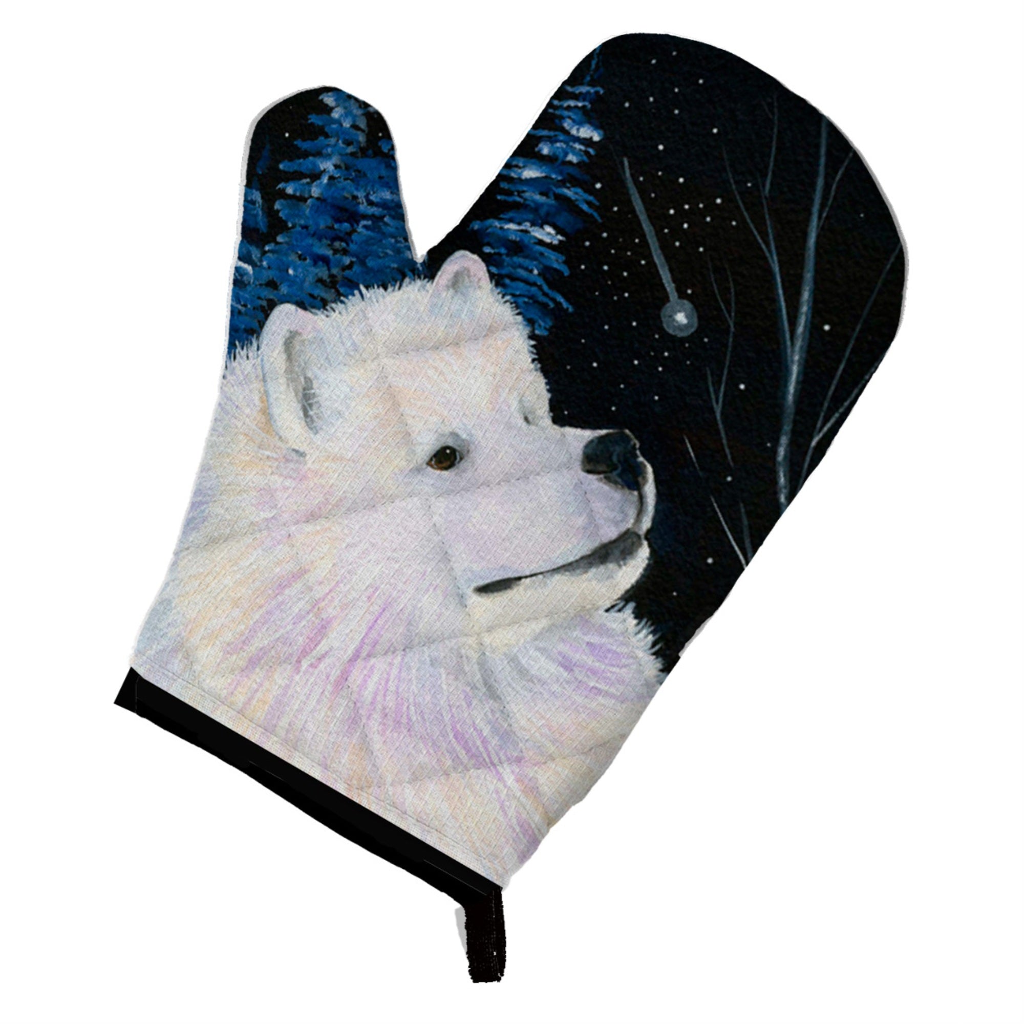 'Caroline'S Treasures Ss8376Ovmt Starry Night Samoyed Oven Mitt, 12'''' By 8.5'''', Multicolor''