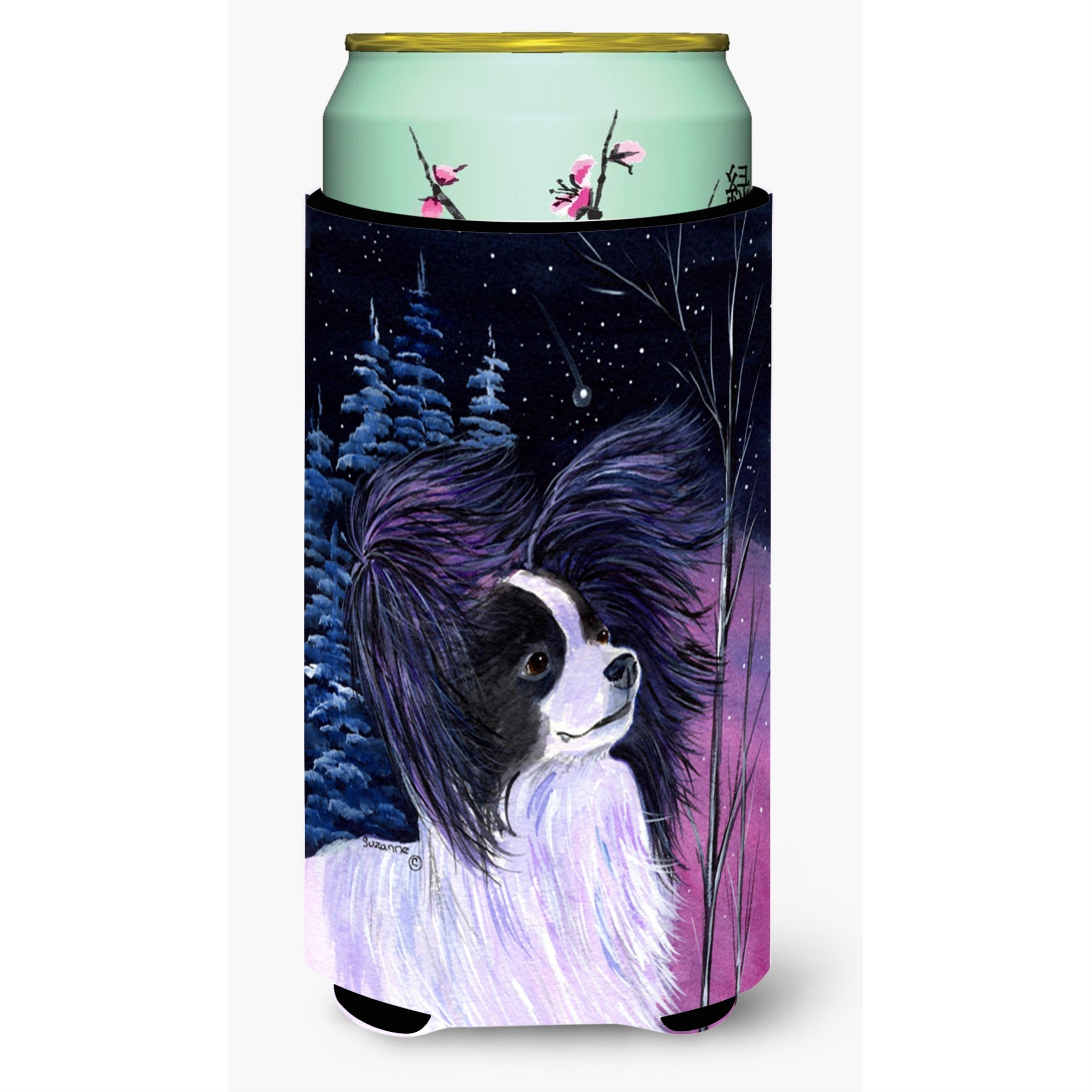 Starry Night Papillon  Tall Boy Beverage Insulator Beverage Insulator Hugger