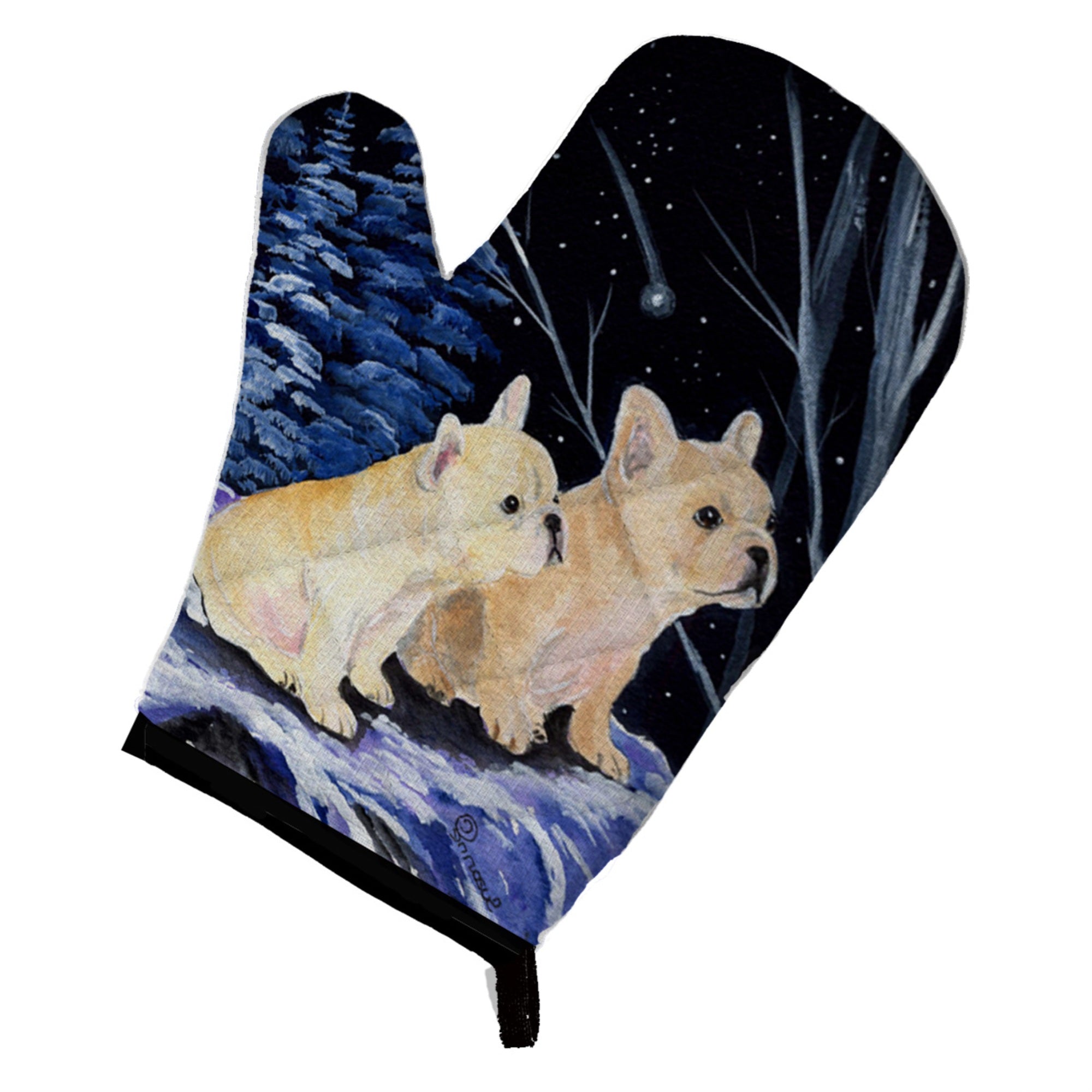 'Caroline'S Treasures Ss8395Ovmt Starry Night French Bulldog Oven Mitt, 12'''' By 8.5'''', Multicolor''