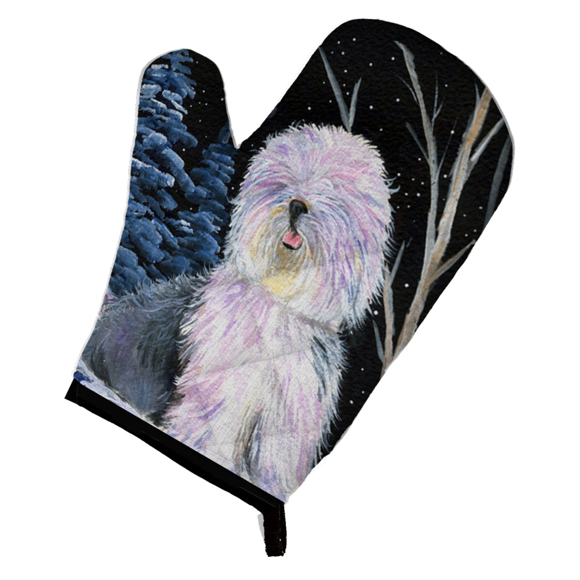 'Caroline'S Treasures Ss8409Ovmt Starry Night Old English Sheepdog Oven Mitt, 12'''' By 8.5'''', Multicolor''