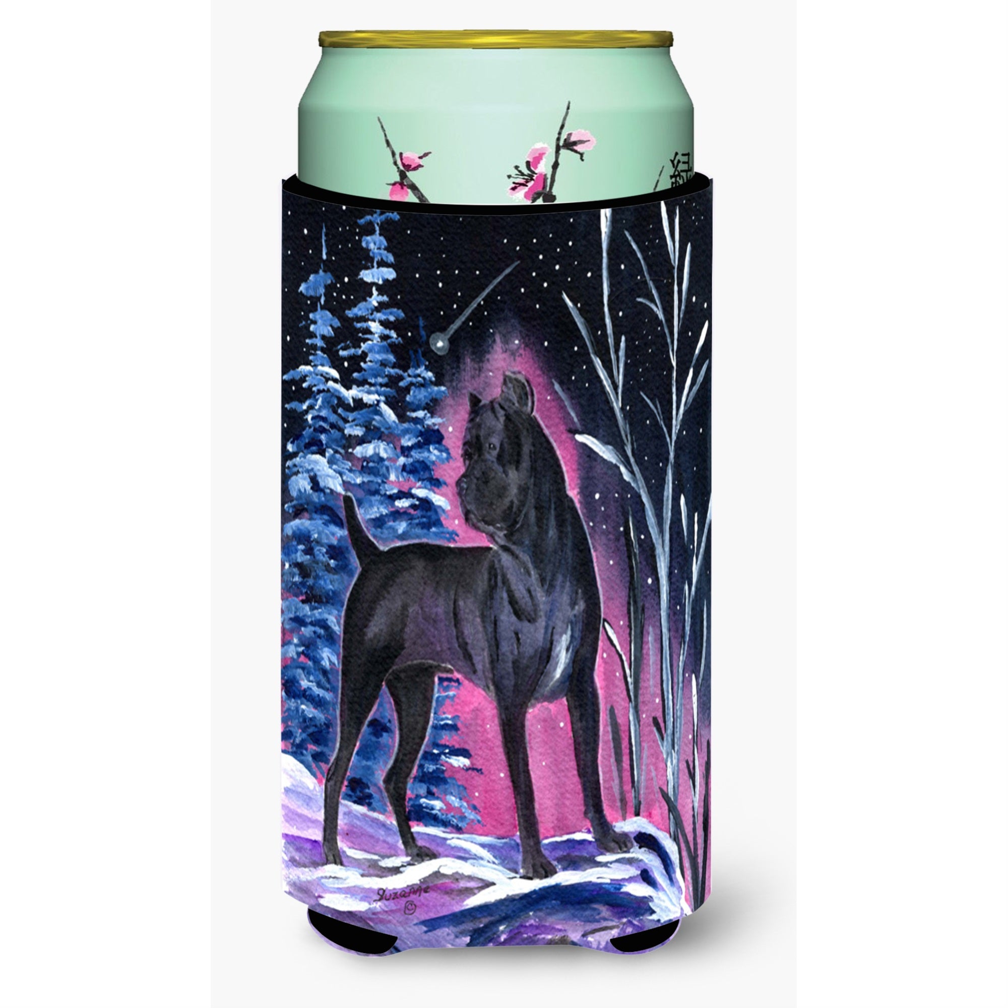 Starry Night Cane Corso  Tall Boy Beverage Insulator Beverage Insulator Hugger