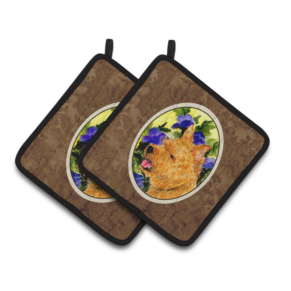 'Caroline'S Treasures Norwich Terrier Pair Of Pot Holders Ss8421Pthd, 7.5Hx7.5W, Multicolor''