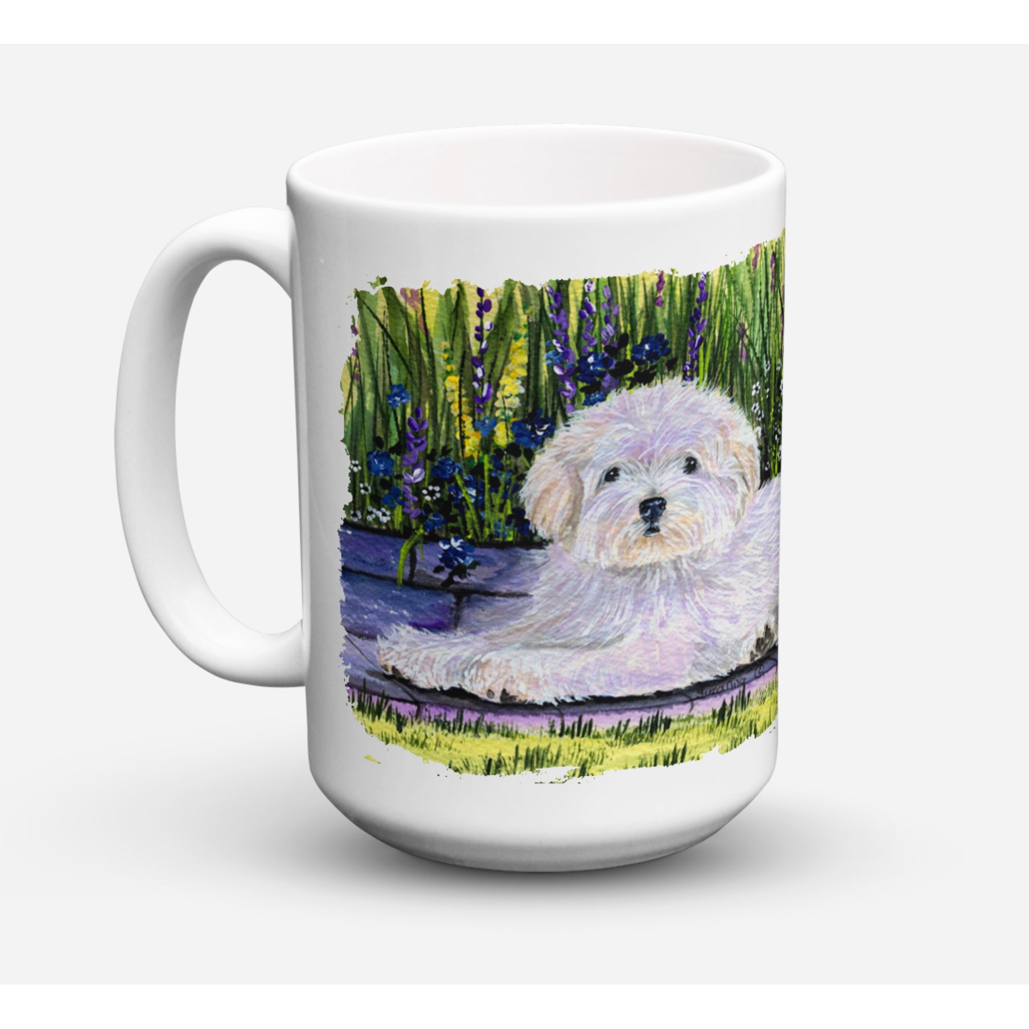 Carolines Treasures SS8430CM15 Coton De Tulear Microwavable Ceramic Coffee Mug 15 oz Multicolor