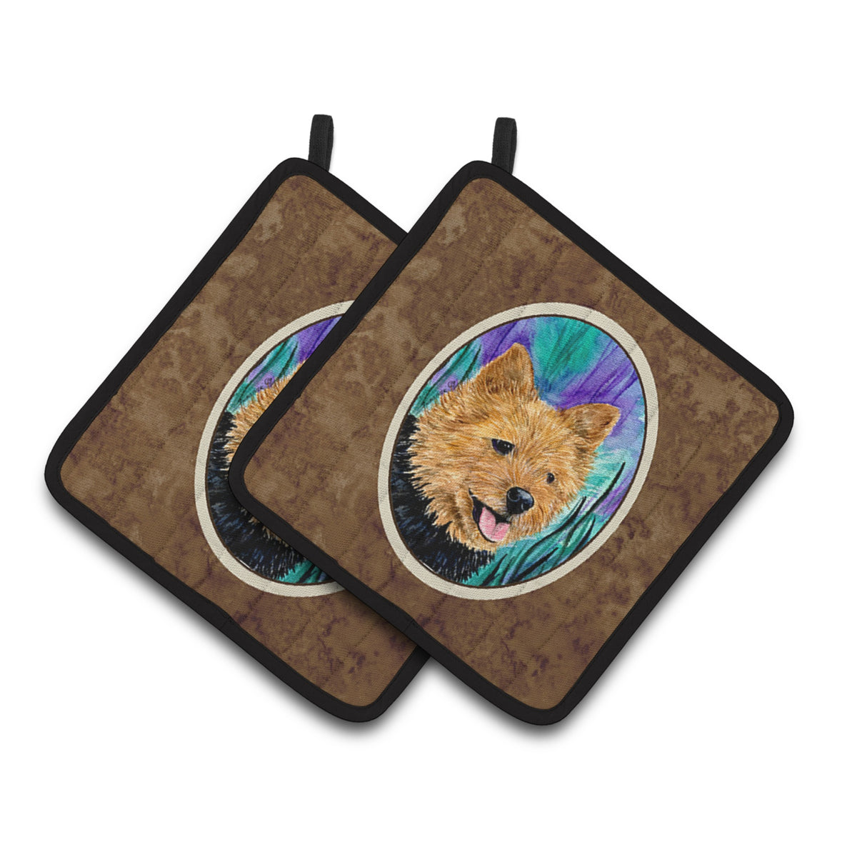 'Caroline'S Treasures Norwich Terrier Pair Of Pot Holders Ss8431Pthd, 7.5Hx7.5W, Multicolor''