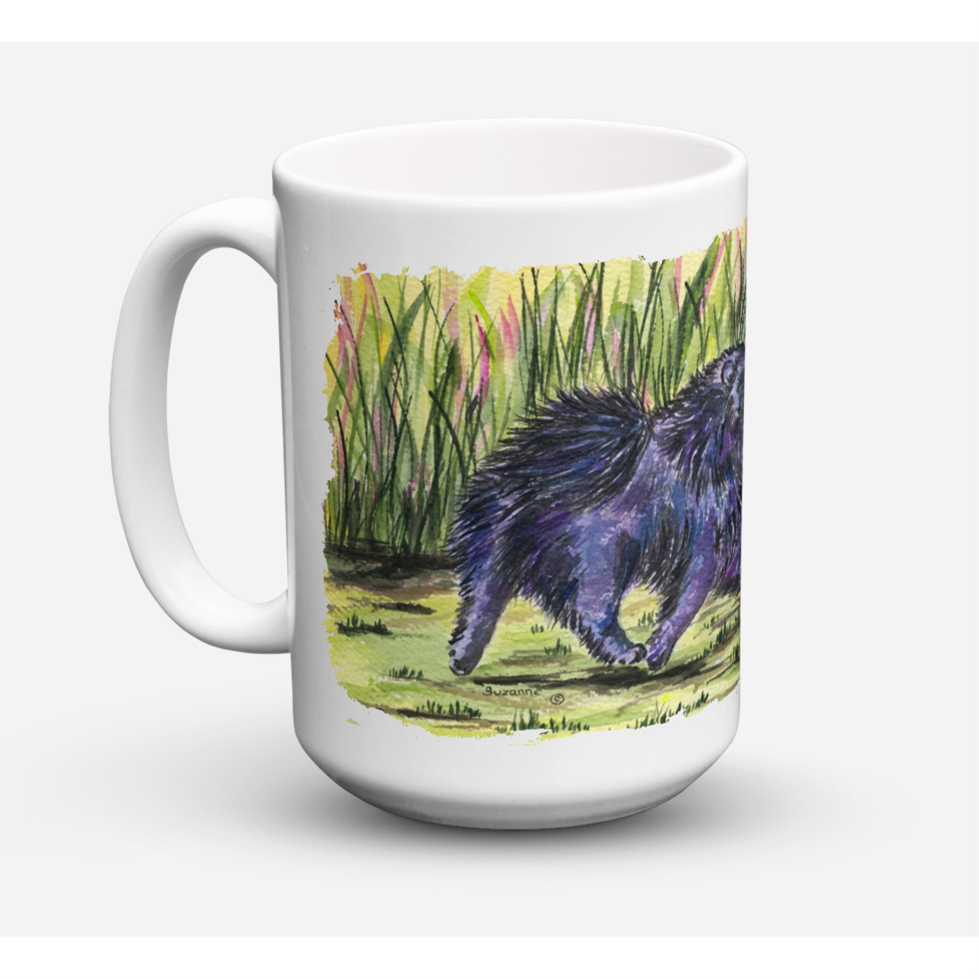 Carolines Treasures SS8444CM15 Pomeranian Dishwasher Safe Microwavable Ceramic Coffee Mug 15 oz Multicolor