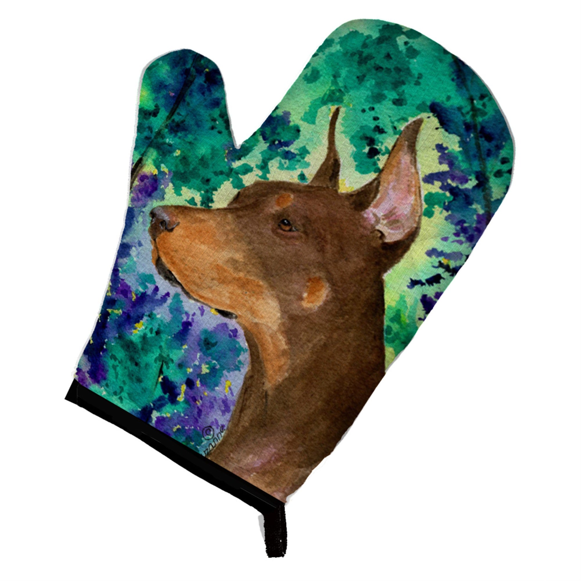'Caroline'S Treasures Ss8457Ovmt Doberman Oven Mitt, 12'''' By 8.5'''', Multicolor''