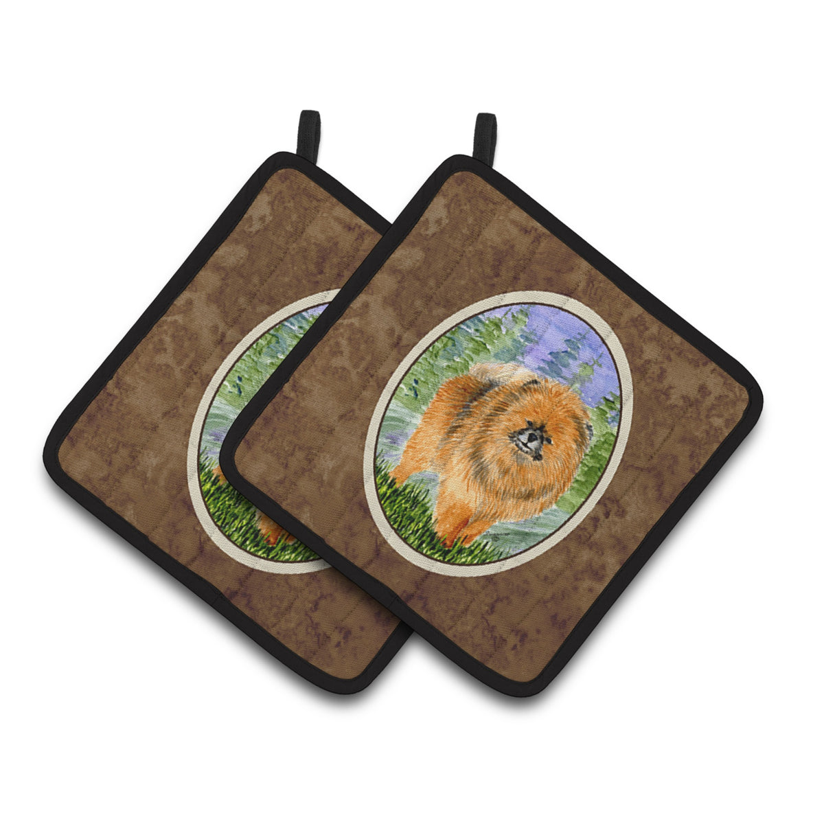 'Caroline'S Treasures Pomeranian Pair Of Pot Holders Ss8459Pthd, 7.5Hx7.5W, Multicolor''